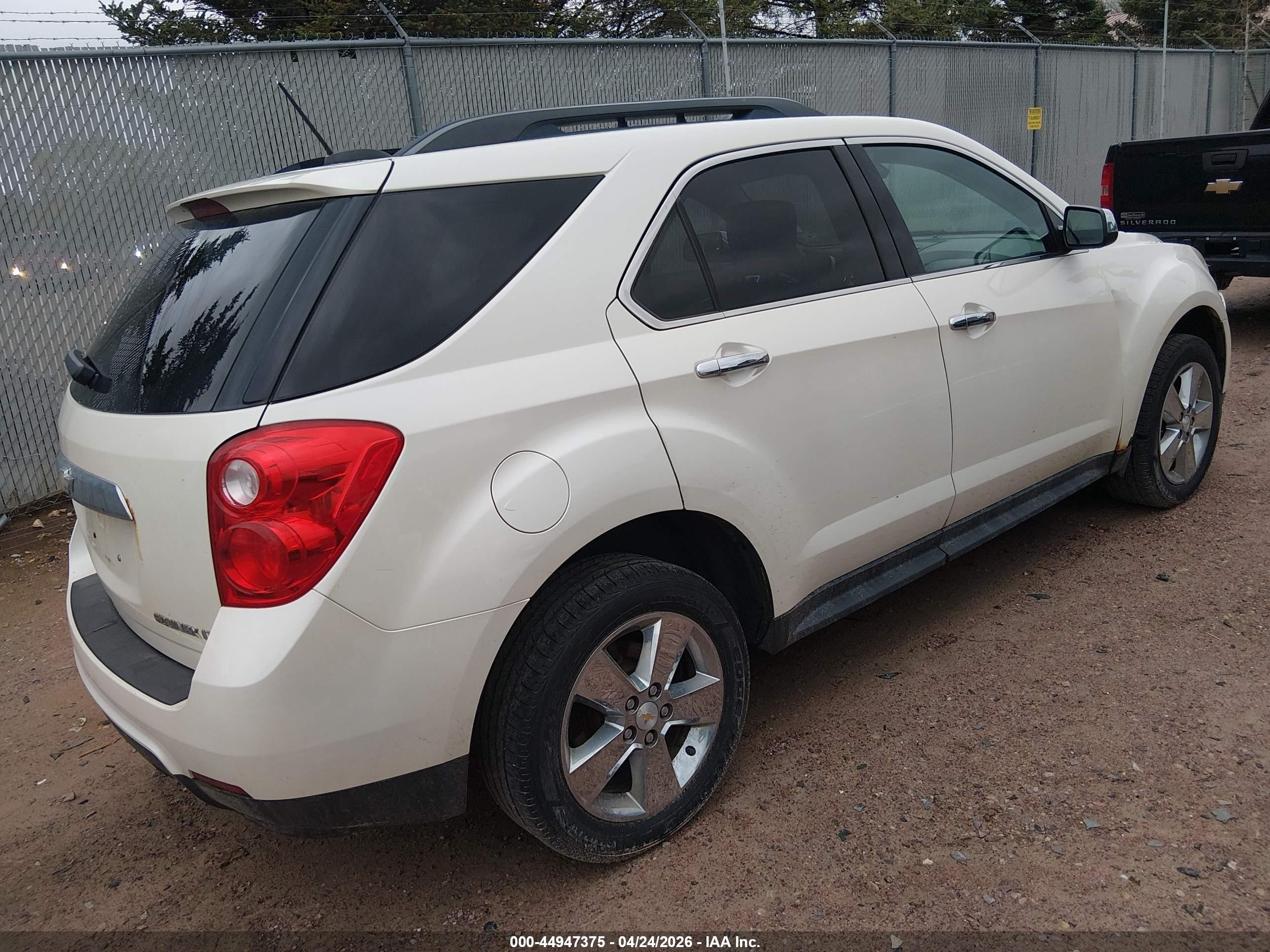 2015 Chevrolet Equinox 1lt White vin: 1GNALBEK4FZ140470