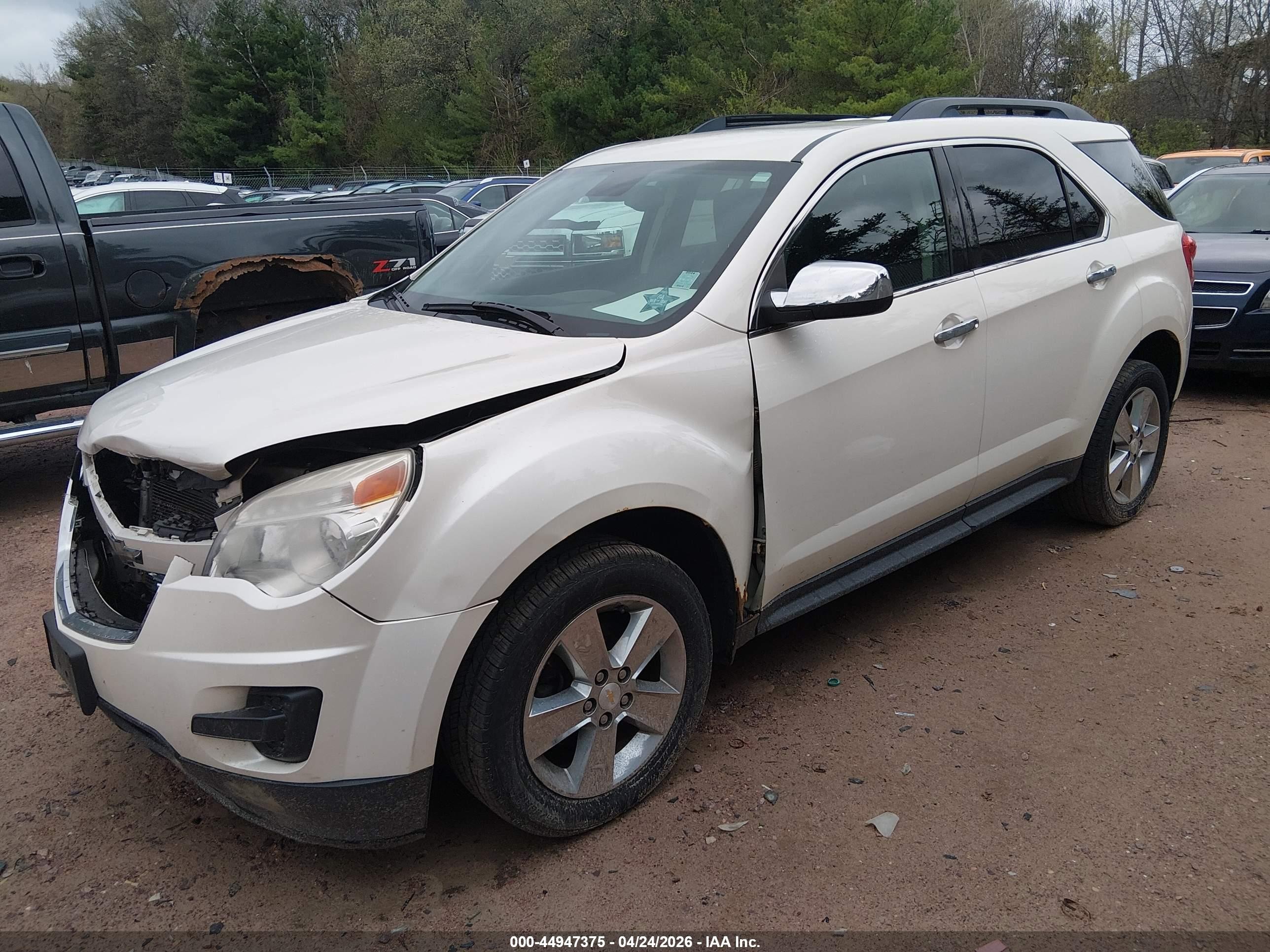 2015 Chevrolet Equinox 1lt White vin: 1GNALBEK4FZ140470
