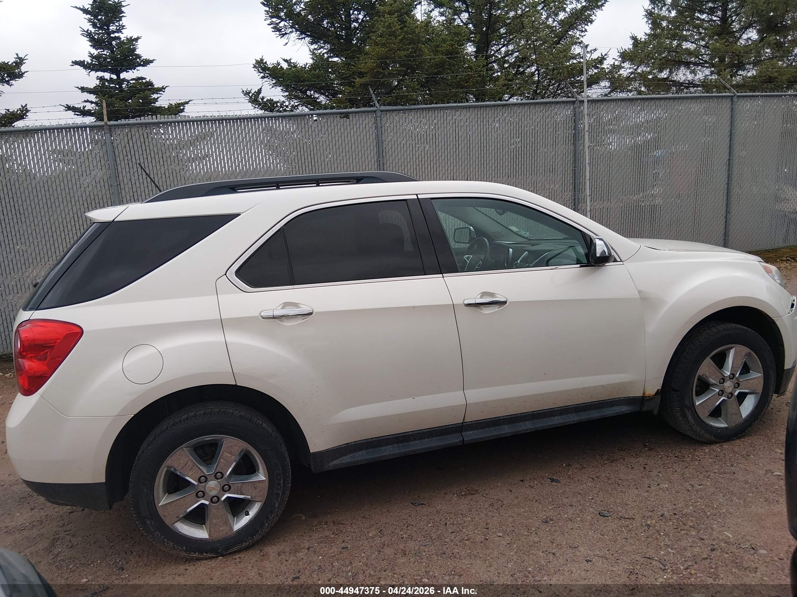 2015 Chevrolet Equinox 1lt White vin: 1GNALBEK4FZ140470