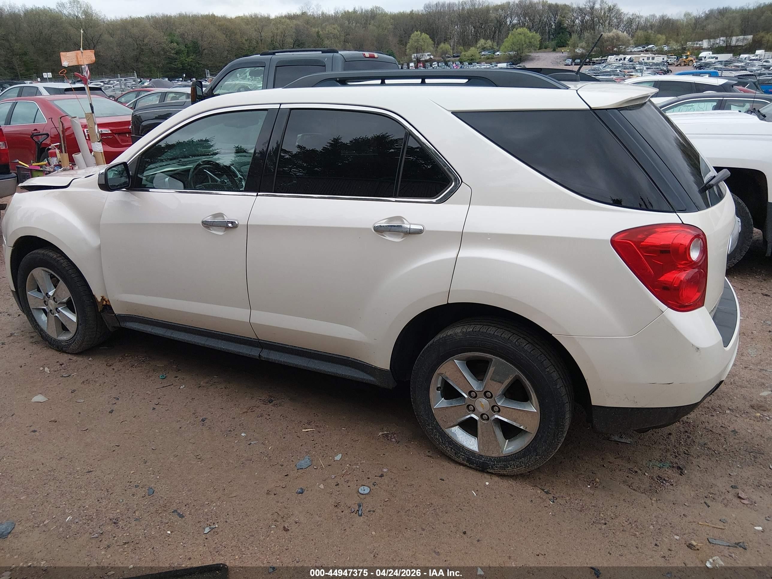 2015 Chevrolet Equinox 1lt White vin: 1GNALBEK4FZ140470