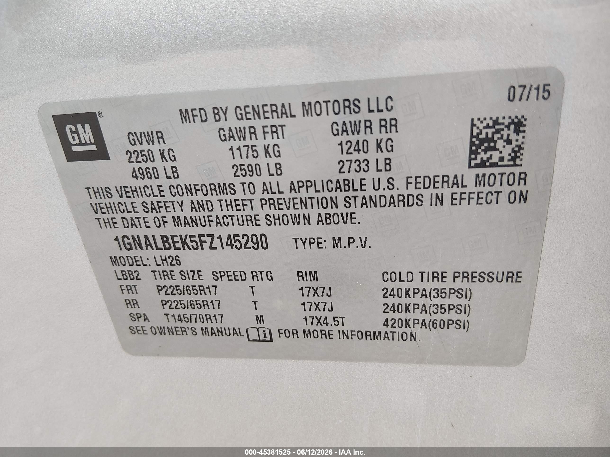 2015 Chevrolet Equinox Lt Silver vin: 1GNALBEK5FZ145290