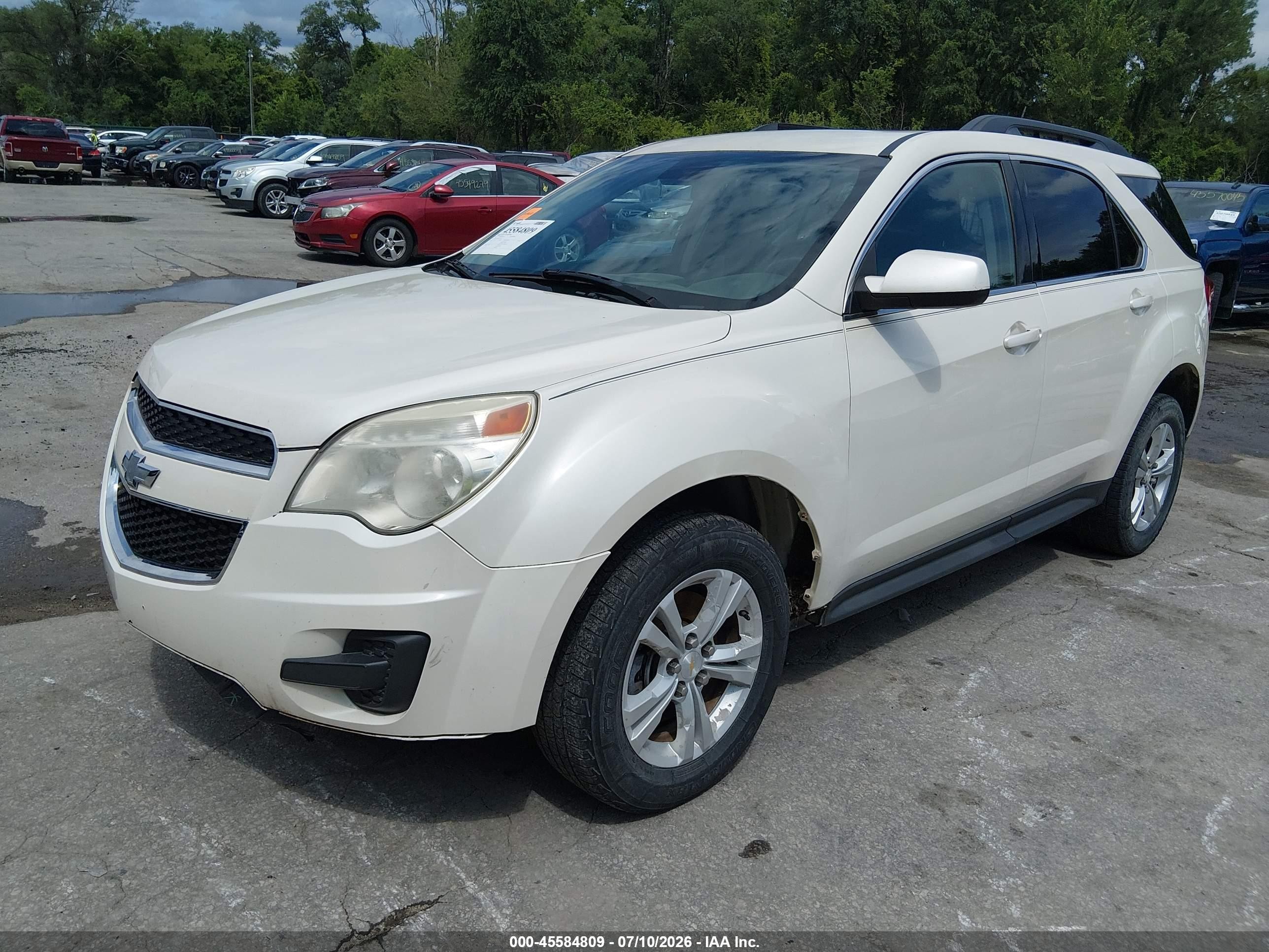 2014 Chevrolet Equinox Lt White vin: 1GNALBEK6EZ128335