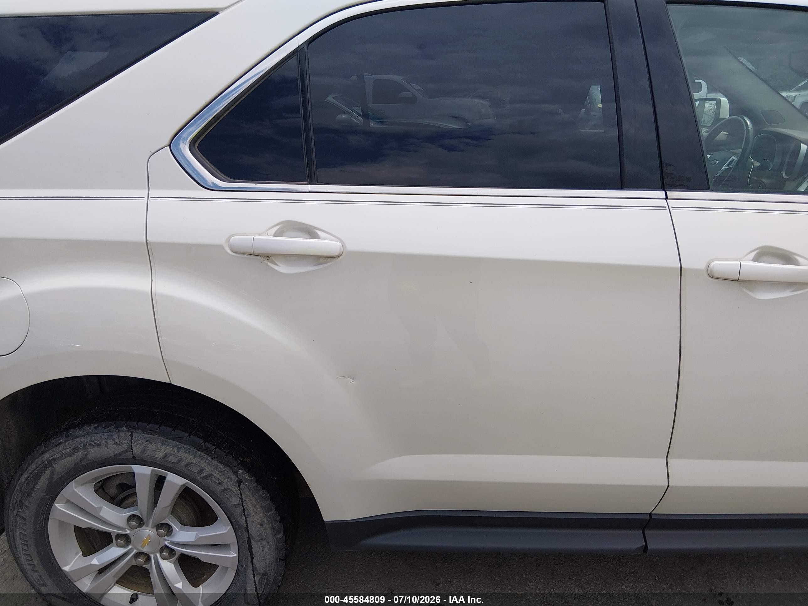 2014 Chevrolet Equinox Lt White vin: 1GNALBEK6EZ128335