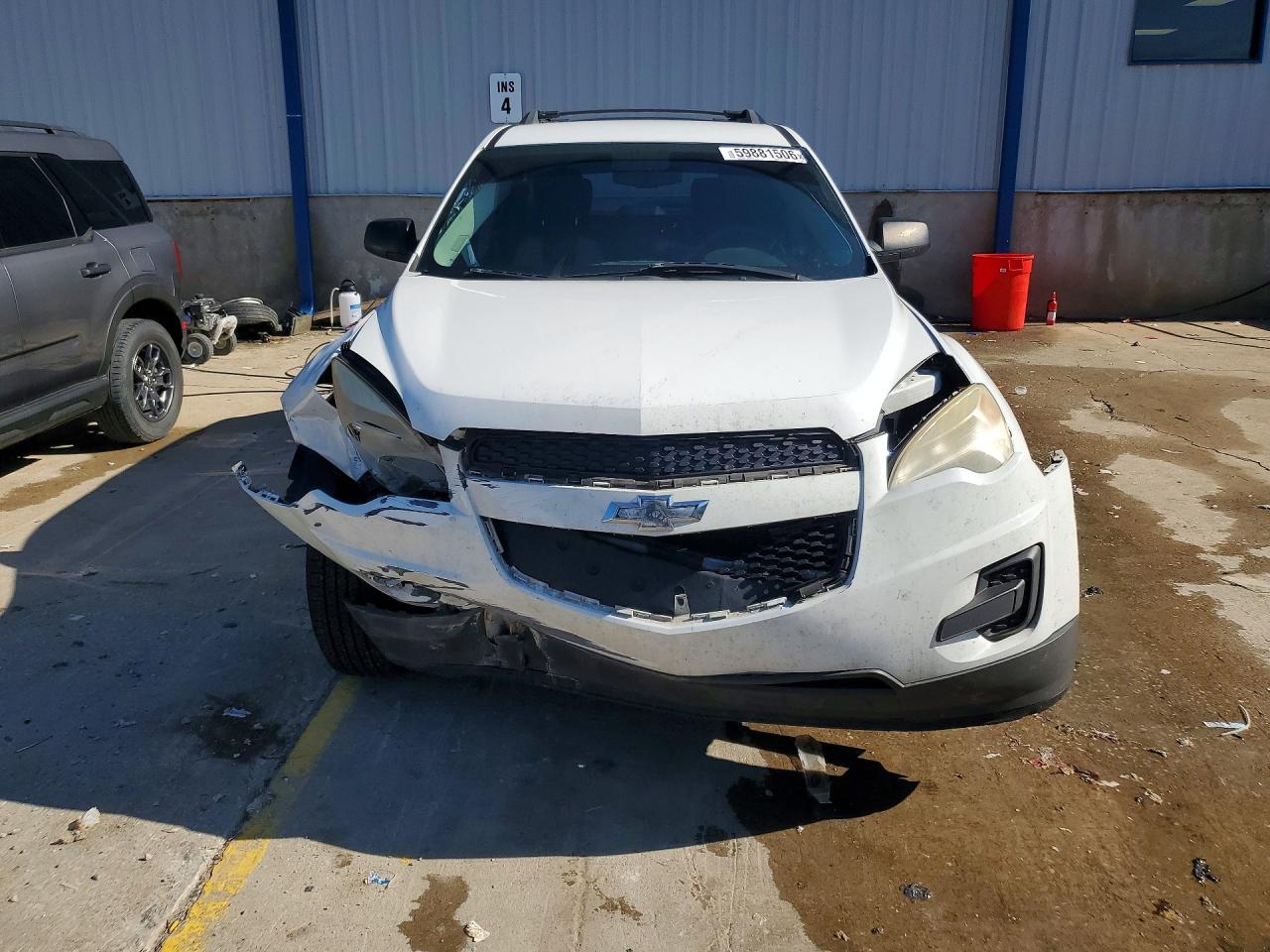 2013 Chevrolet Equinox Ls White vin: 1GNALBEK7DZ118234