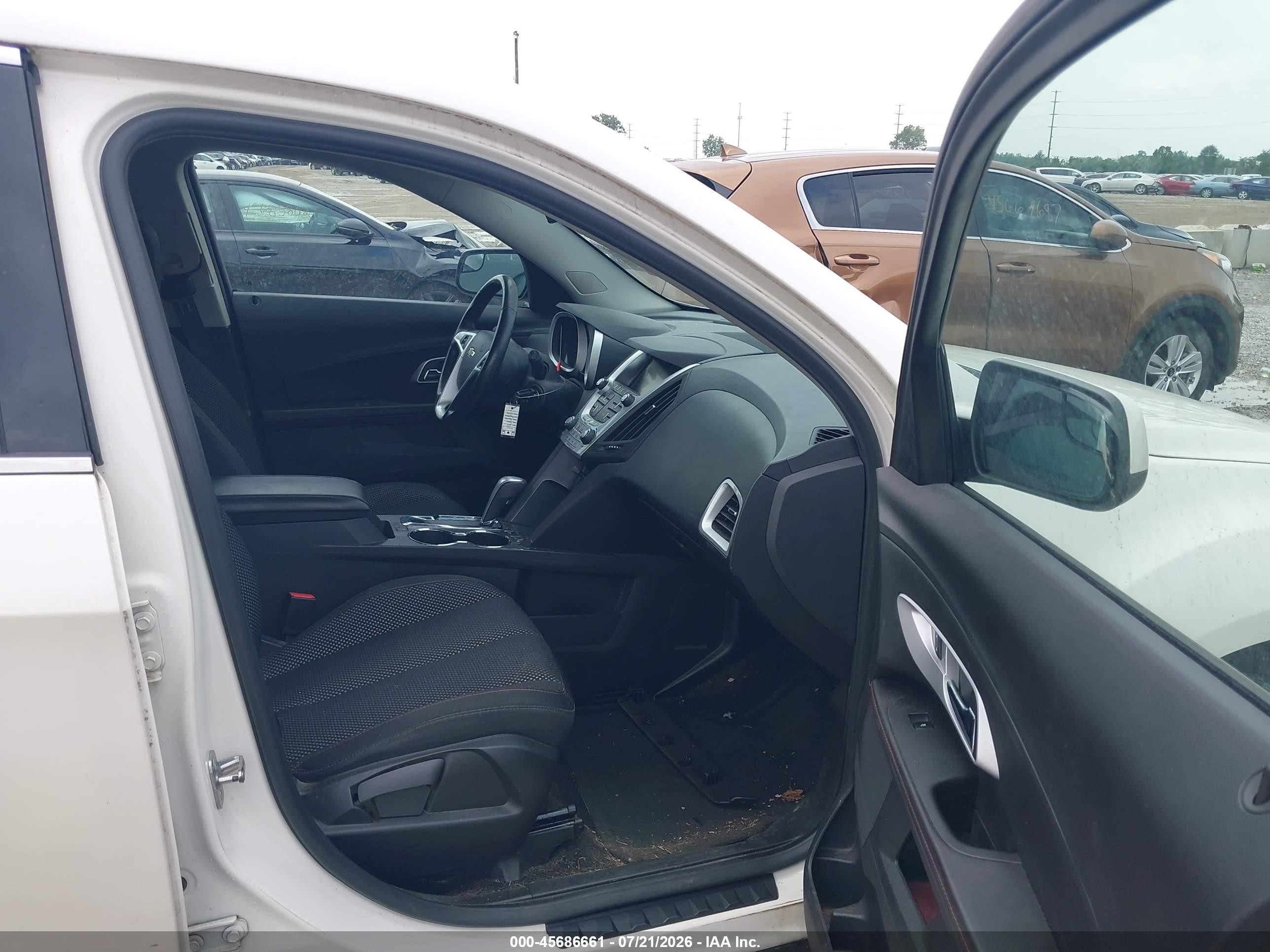 2014 Chevrolet Equinox Lt White vin: 1GNALBEK7EZ137917