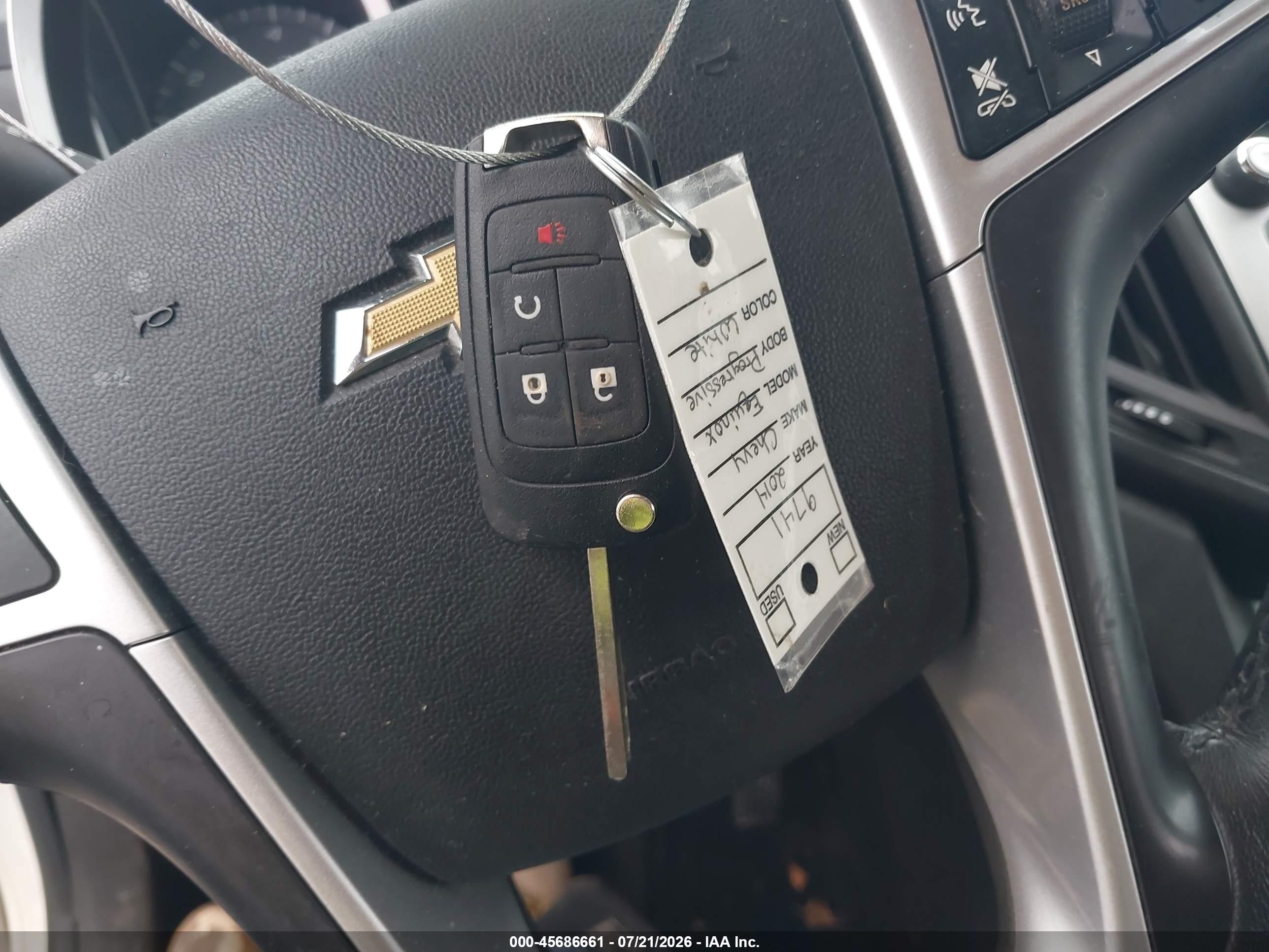 2014 Chevrolet Equinox Lt White vin: 1GNALBEK7EZ137917