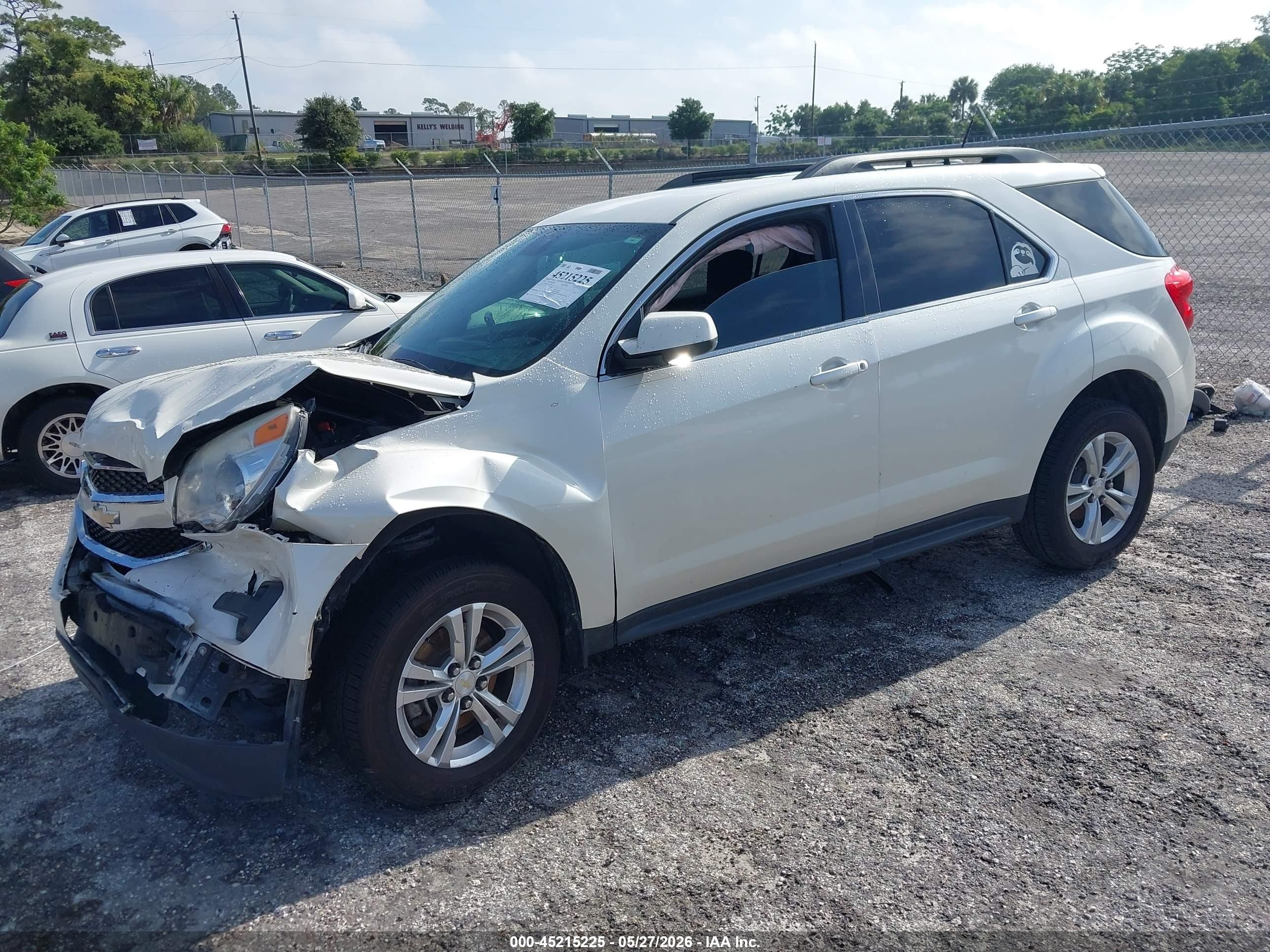 2015 Chevrolet Equinox 1lt White vin: 1GNALBEK7FZ127485