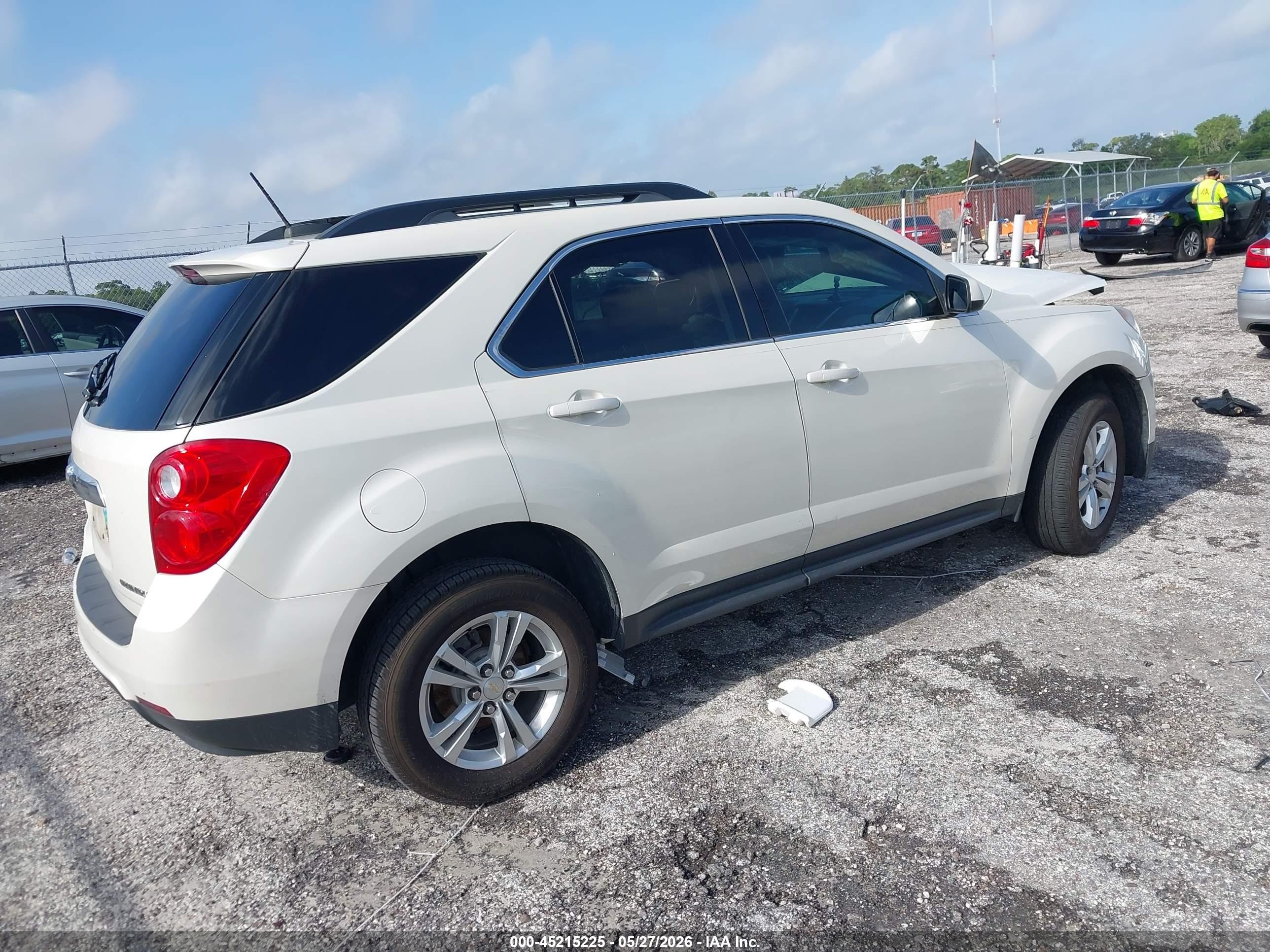 2015 Chevrolet Equinox 1lt White vin: 1GNALBEK7FZ127485