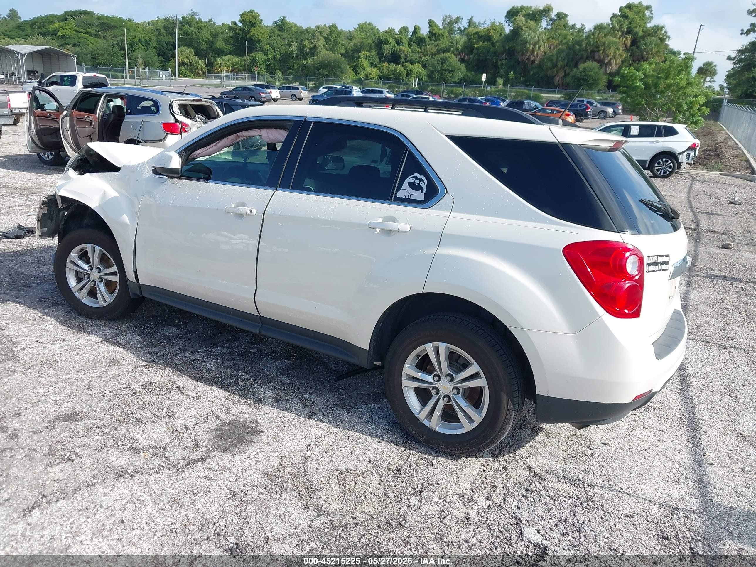 2015 Chevrolet Equinox 1lt White vin: 1GNALBEK7FZ127485