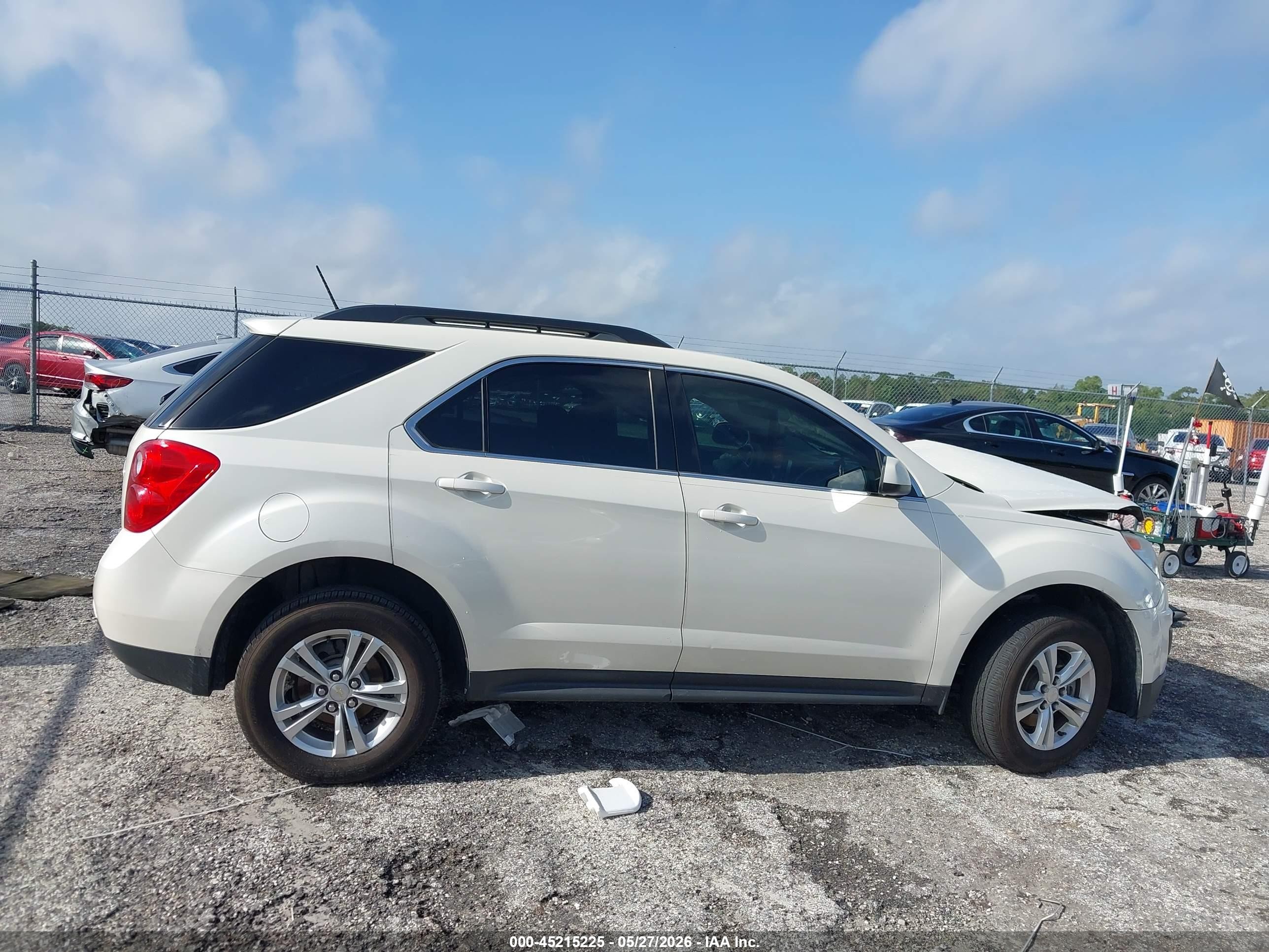 2015 Chevrolet Equinox 1lt White vin: 1GNALBEK7FZ127485