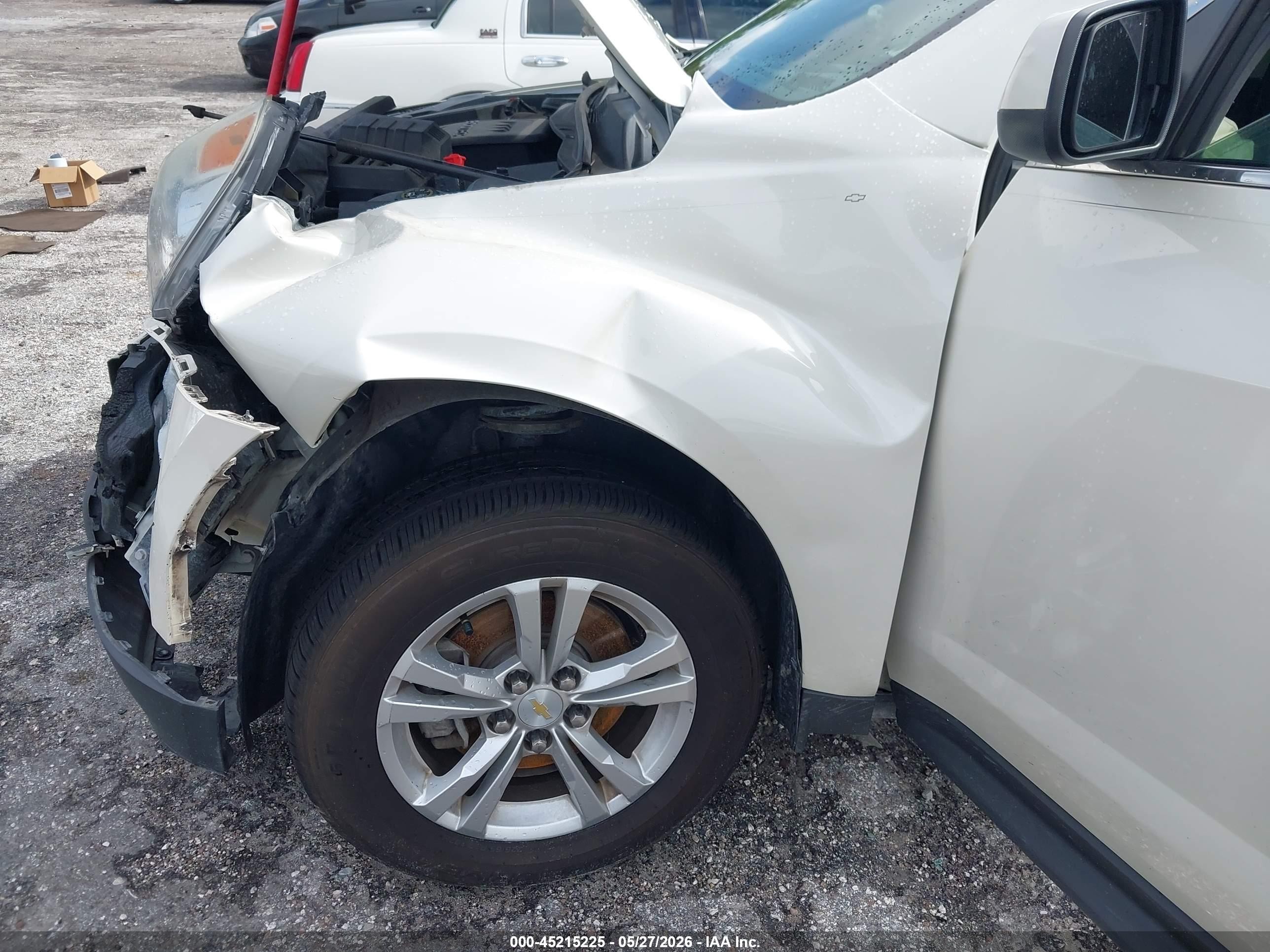 2015 Chevrolet Equinox 1lt White vin: 1GNALBEK7FZ127485