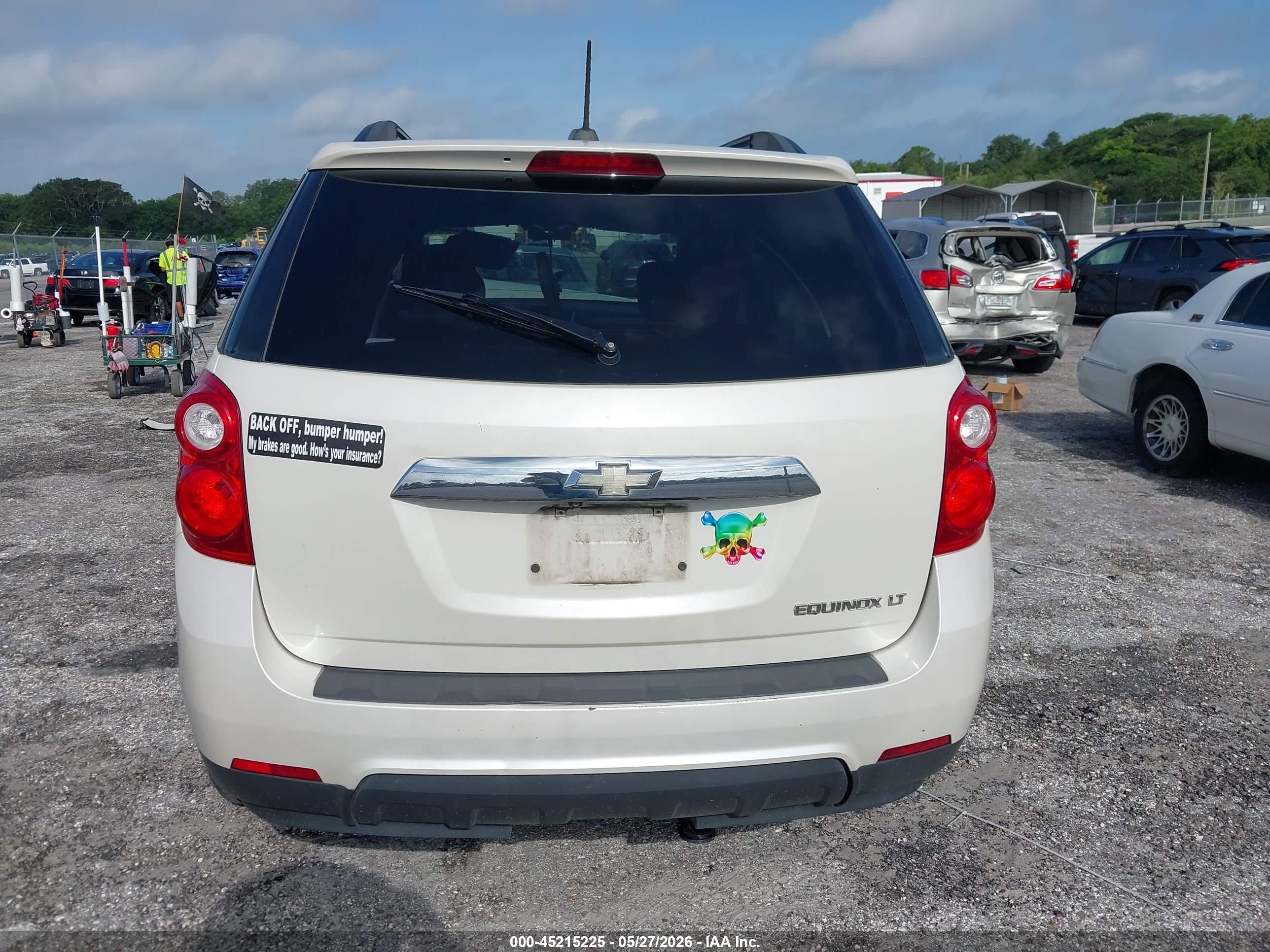 2015 Chevrolet Equinox 1lt White vin: 1GNALBEK7FZ127485
