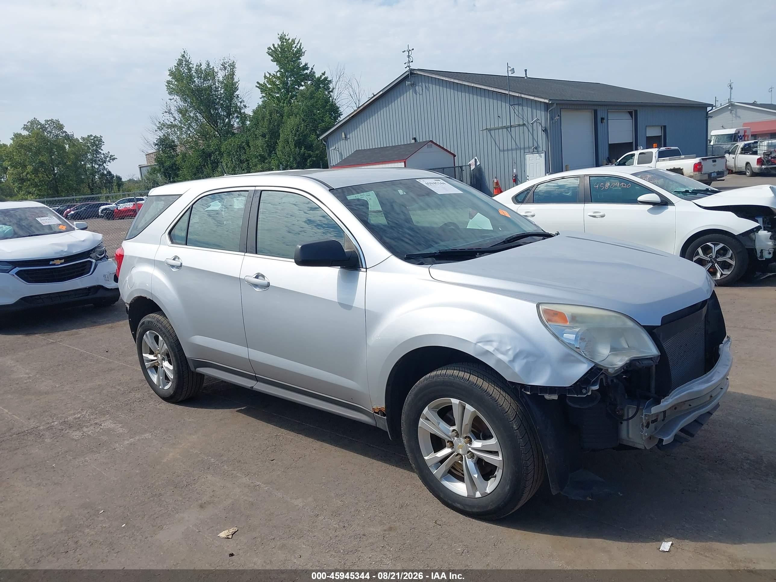2013 Chevrolet Equinox Ls Silver vin: 1GNALBEK8DZ106190