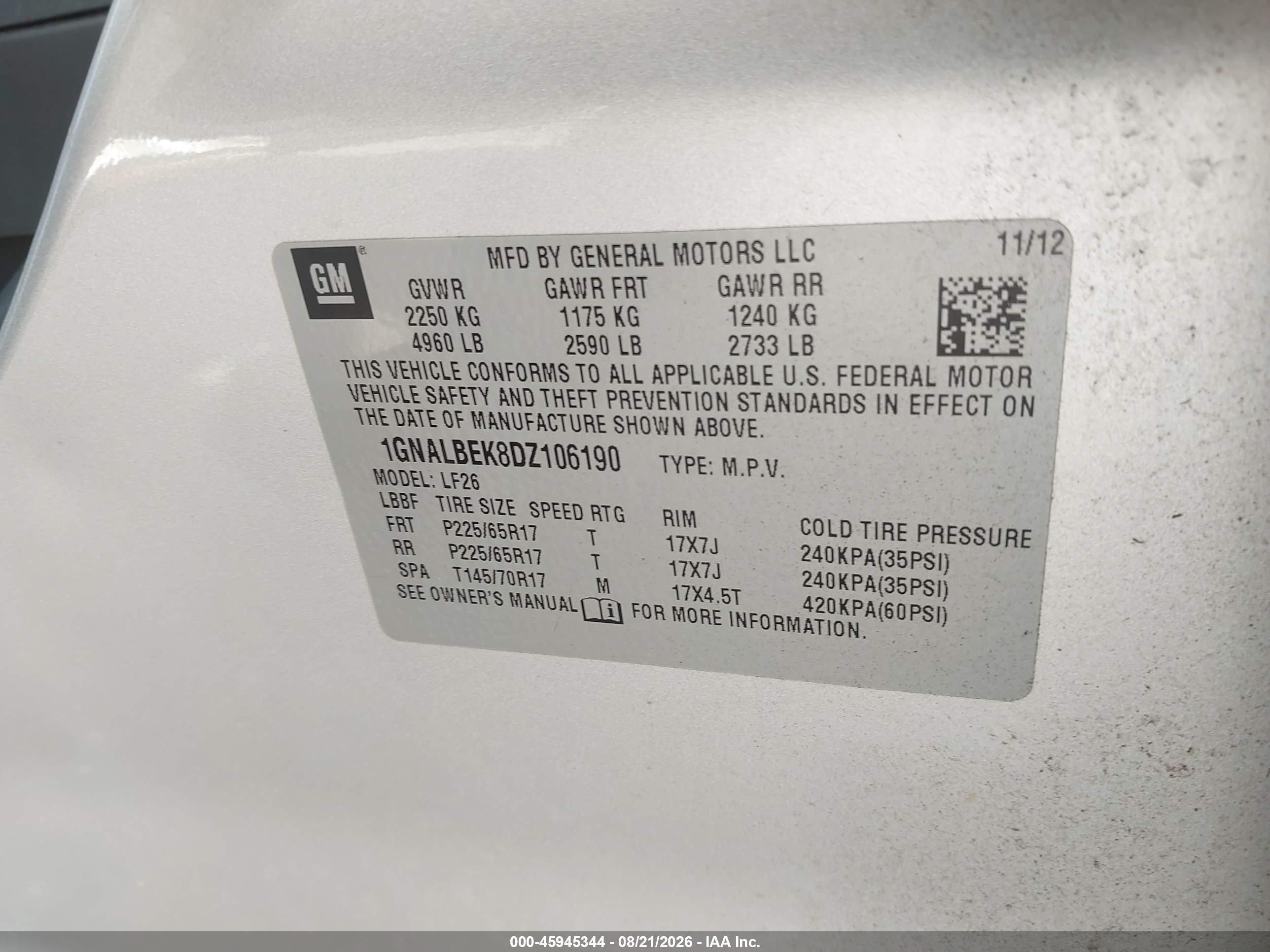 2013 Chevrolet Equinox Ls Silver vin: 1GNALBEK8DZ106190