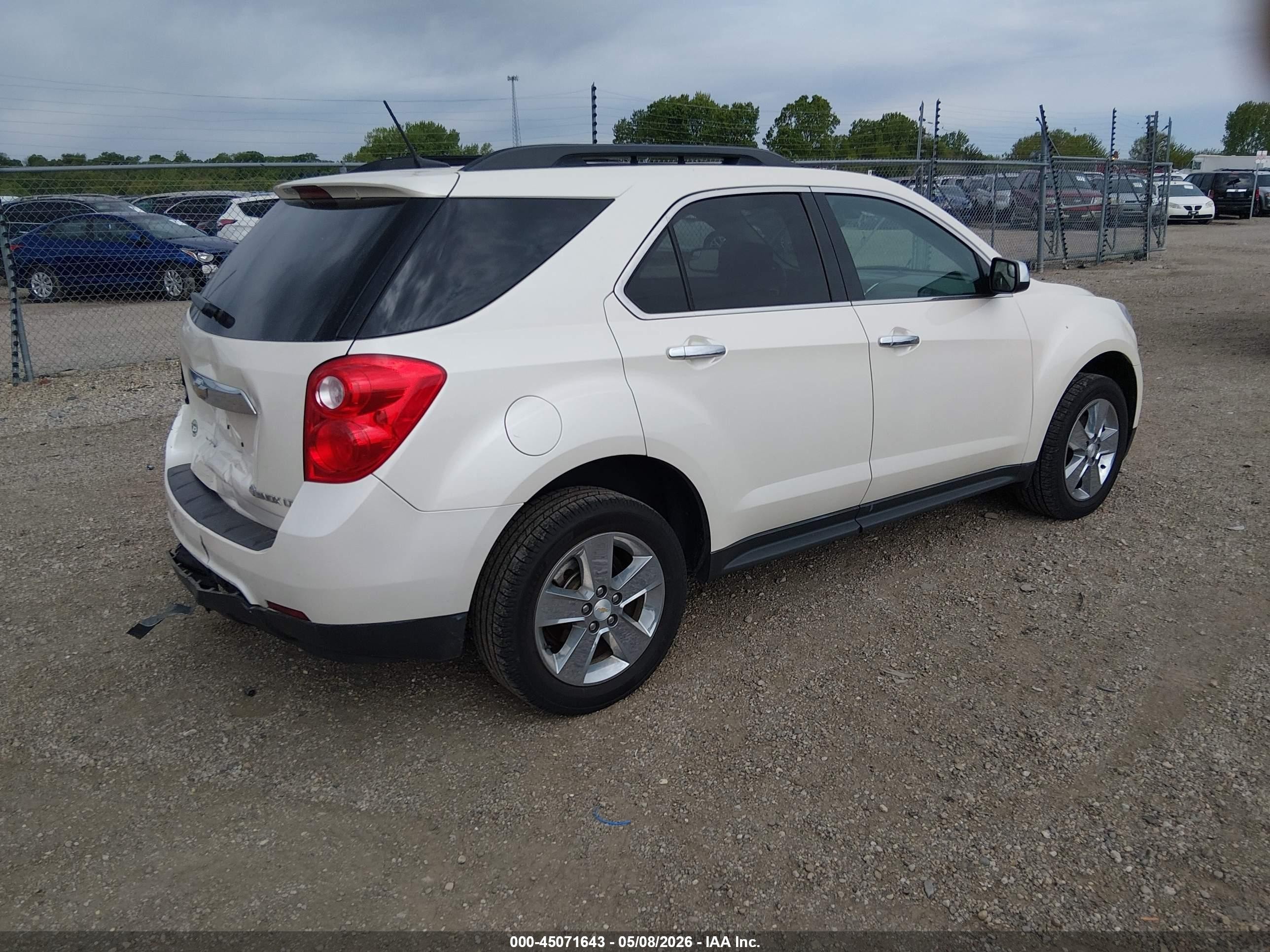2014 Chevrolet Equinox 1lt White vin: 1GNALBEK8EZ107468