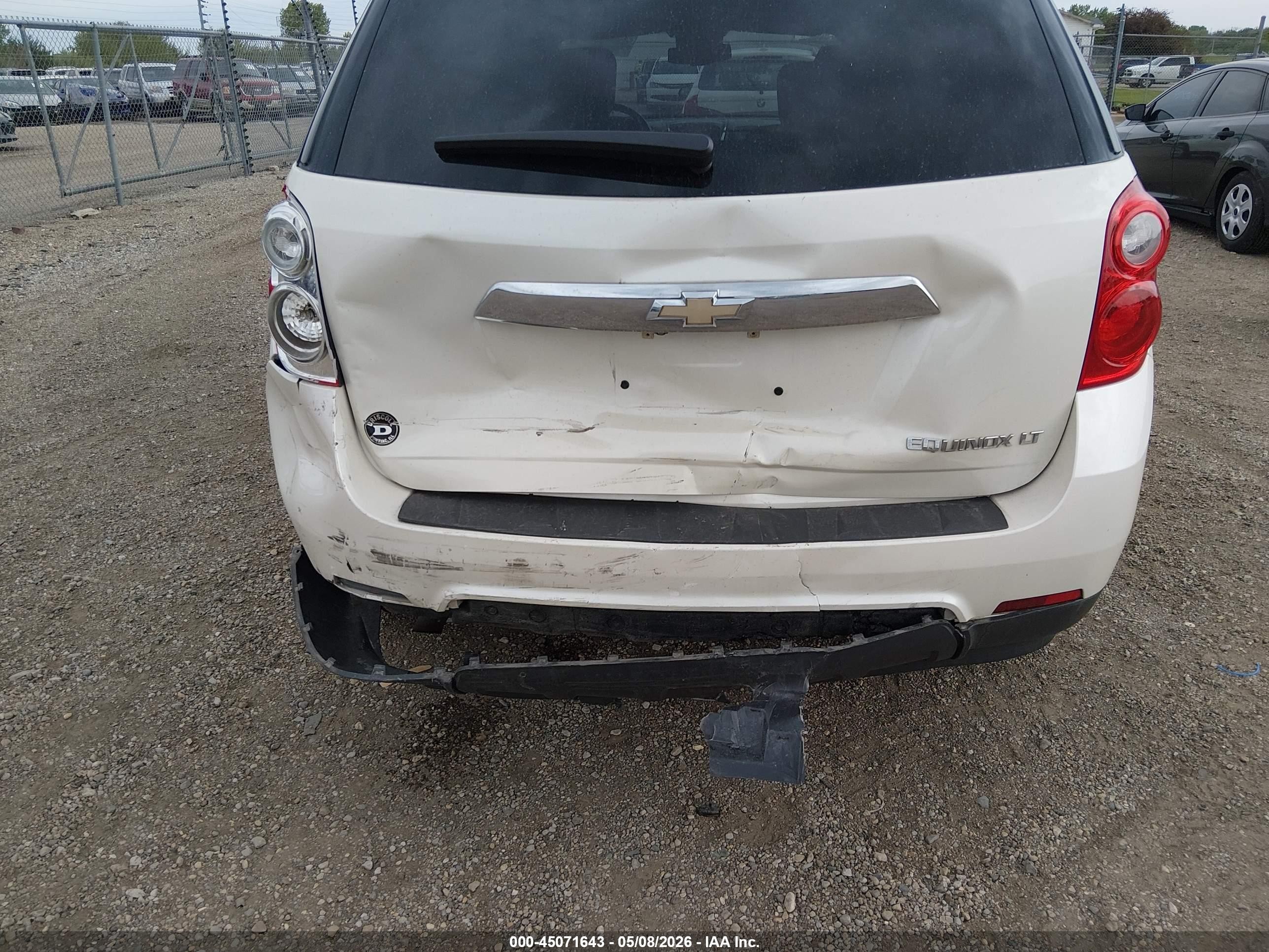 2014 Chevrolet Equinox 1lt White vin: 1GNALBEK8EZ107468