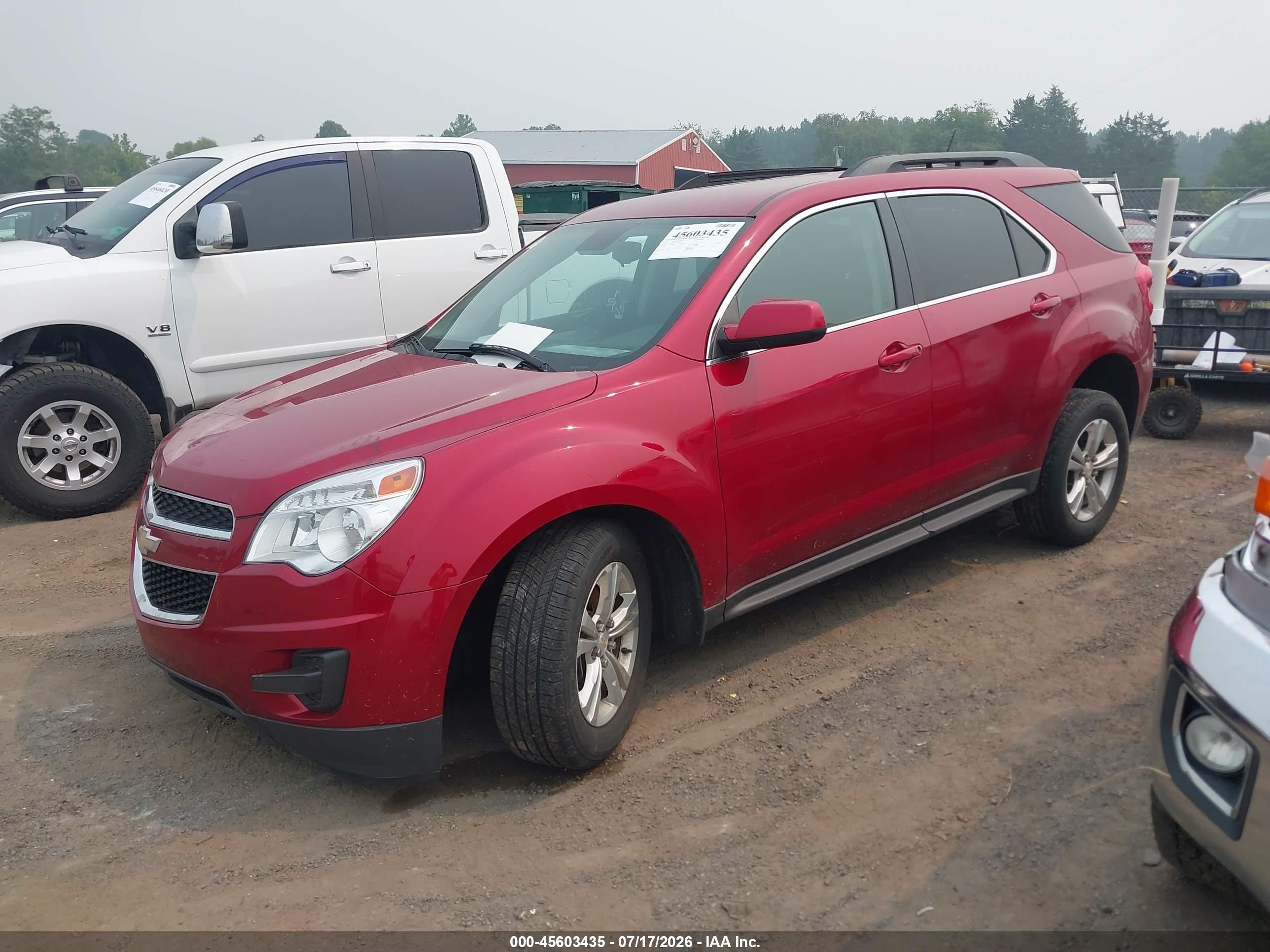 2015 Chevrolet Equinox Lt Red vin: 1GNALBEK8FZ129147