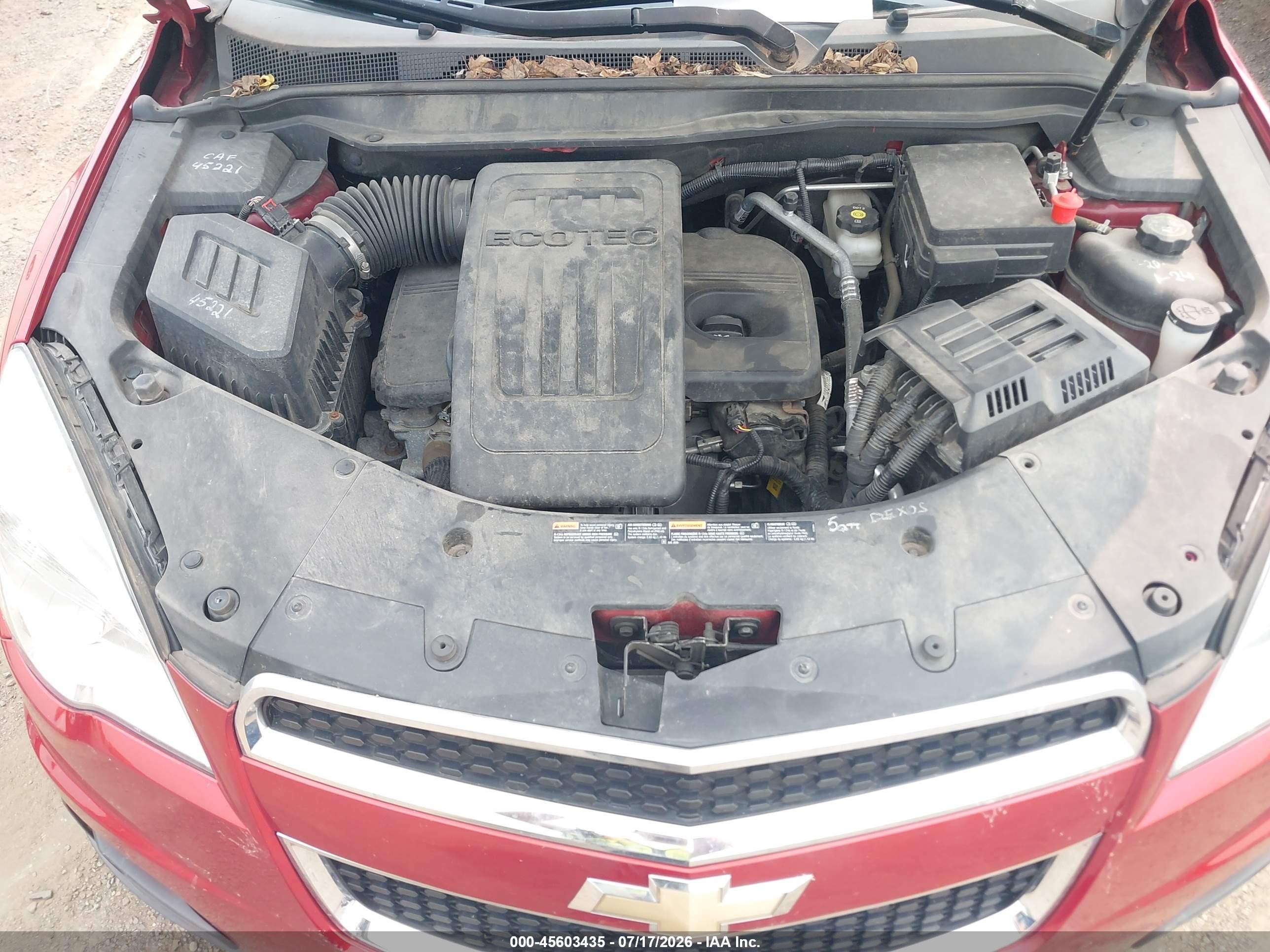2015 Chevrolet Equinox Lt Red vin: 1GNALBEK8FZ129147