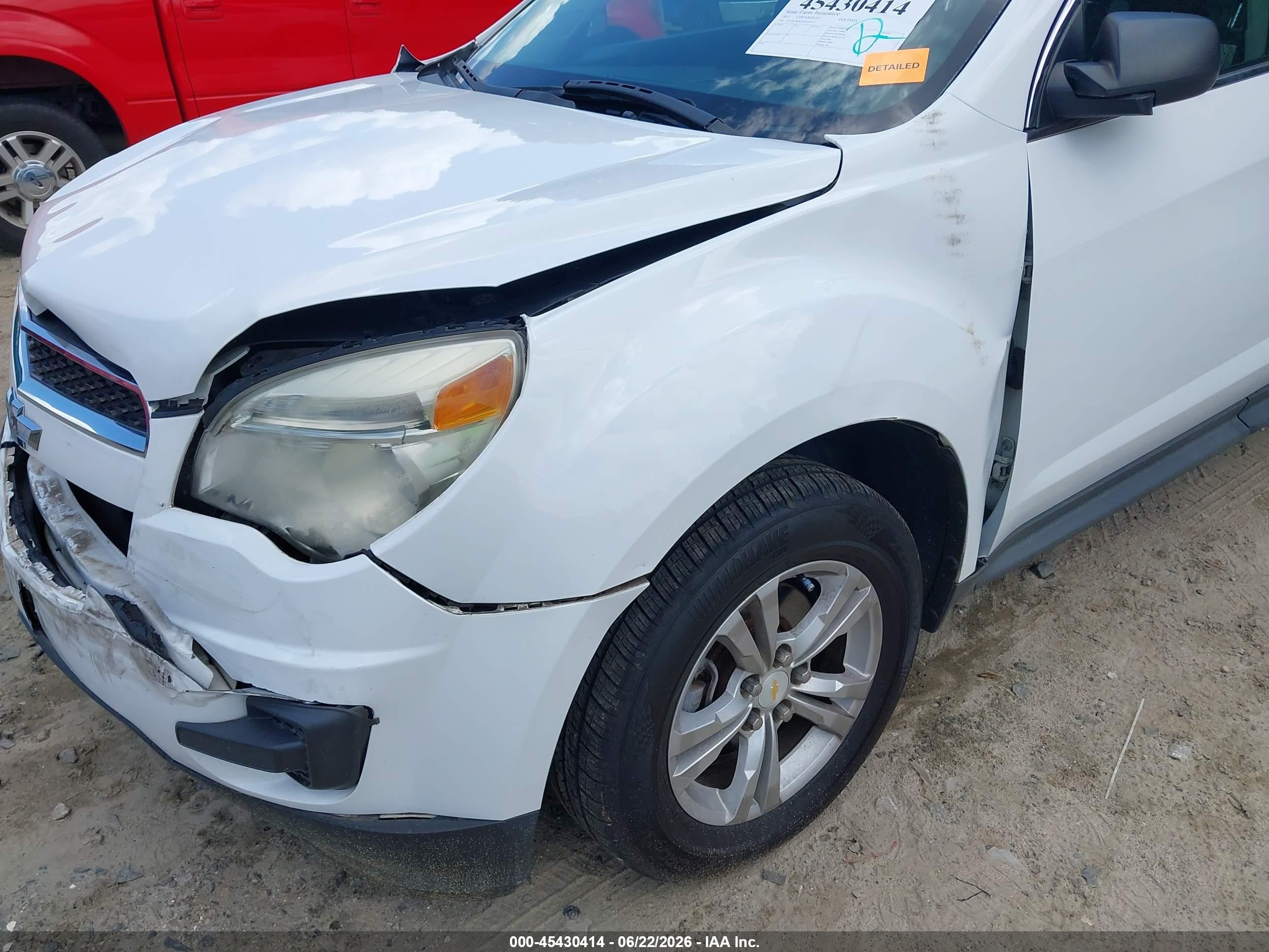 2013 Chevrolet Equinox Ls White vin: 1GNALBEK9DZ102813