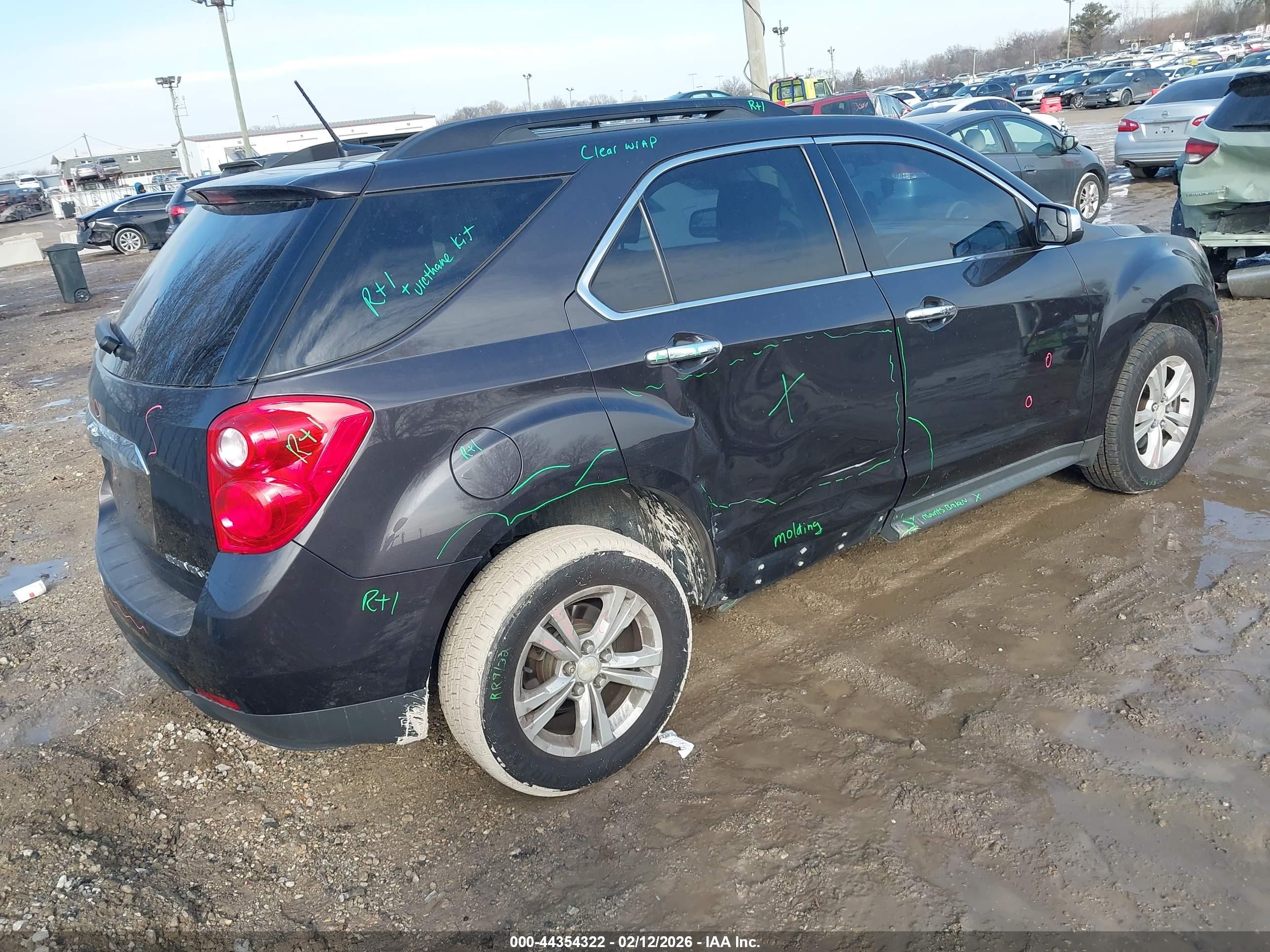 2014 Chevrolet Equinox 1lt Black vin: 1GNALBEK9EZ126451