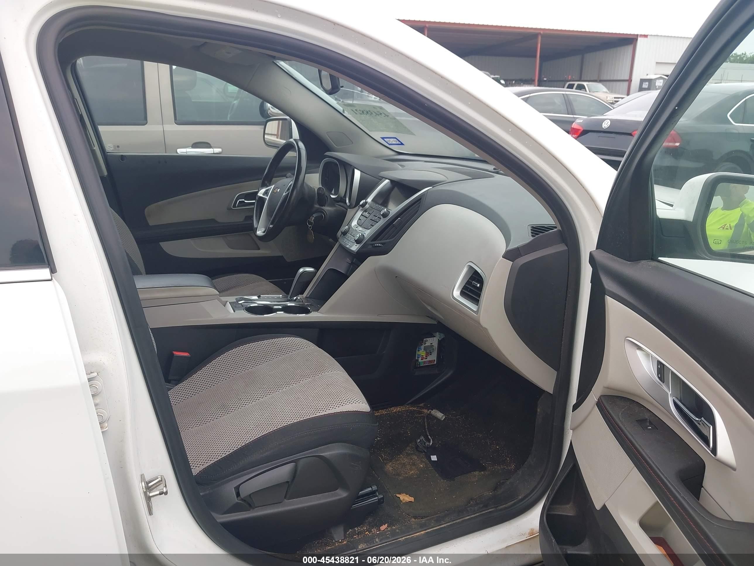 2015 Chevrolet Equinox Lt White vin: 1GNALBEK9FZ100921