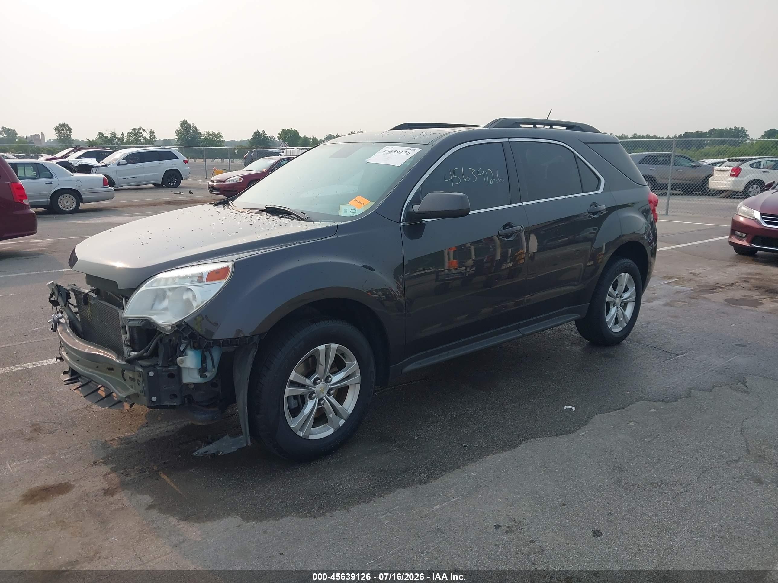 2015 Chevrolet Equinox Lt Серый vin: 1GNALBEK9FZ108579