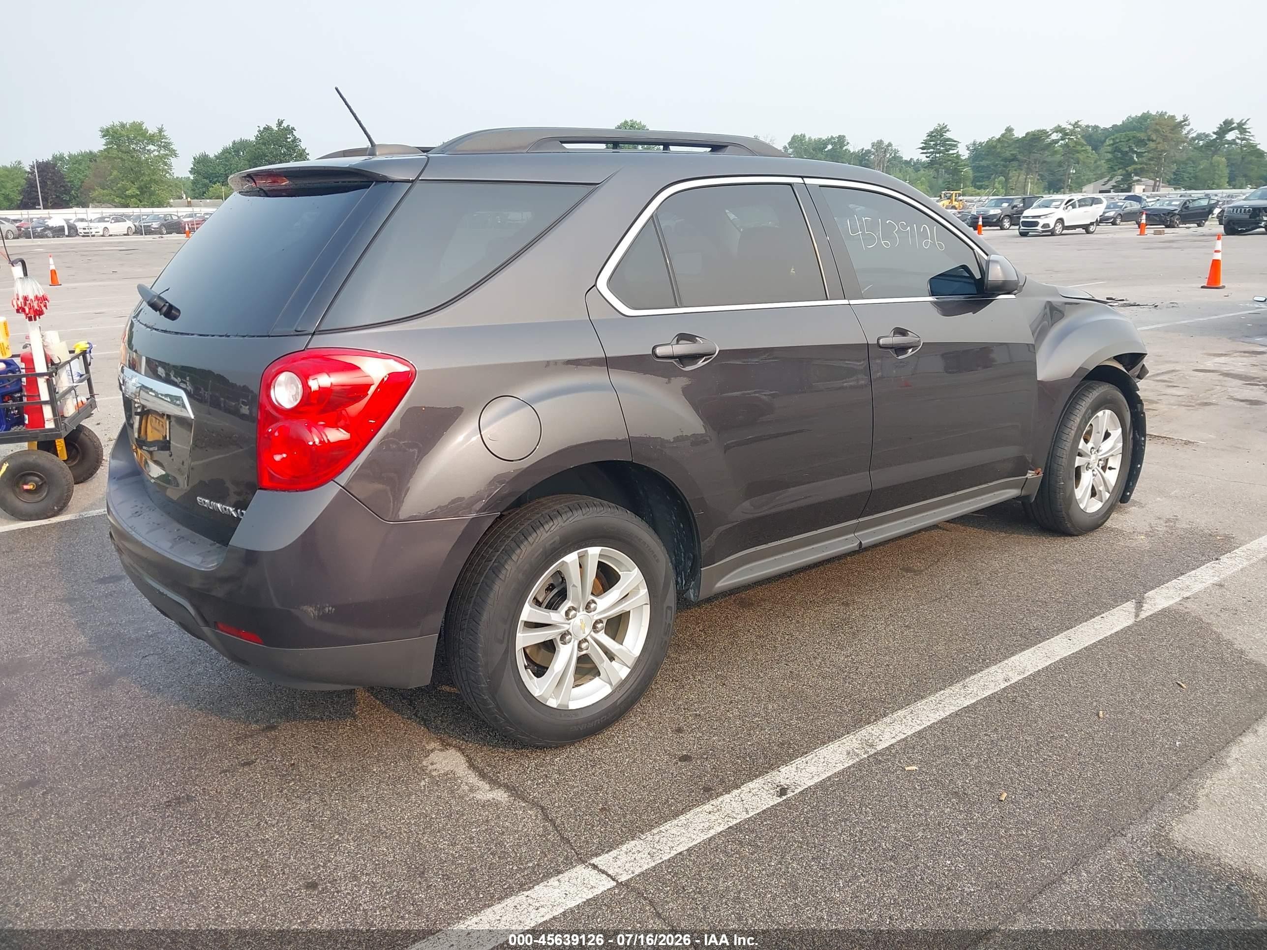 2015 Chevrolet Equinox Lt Серый vin: 1GNALBEK9FZ108579