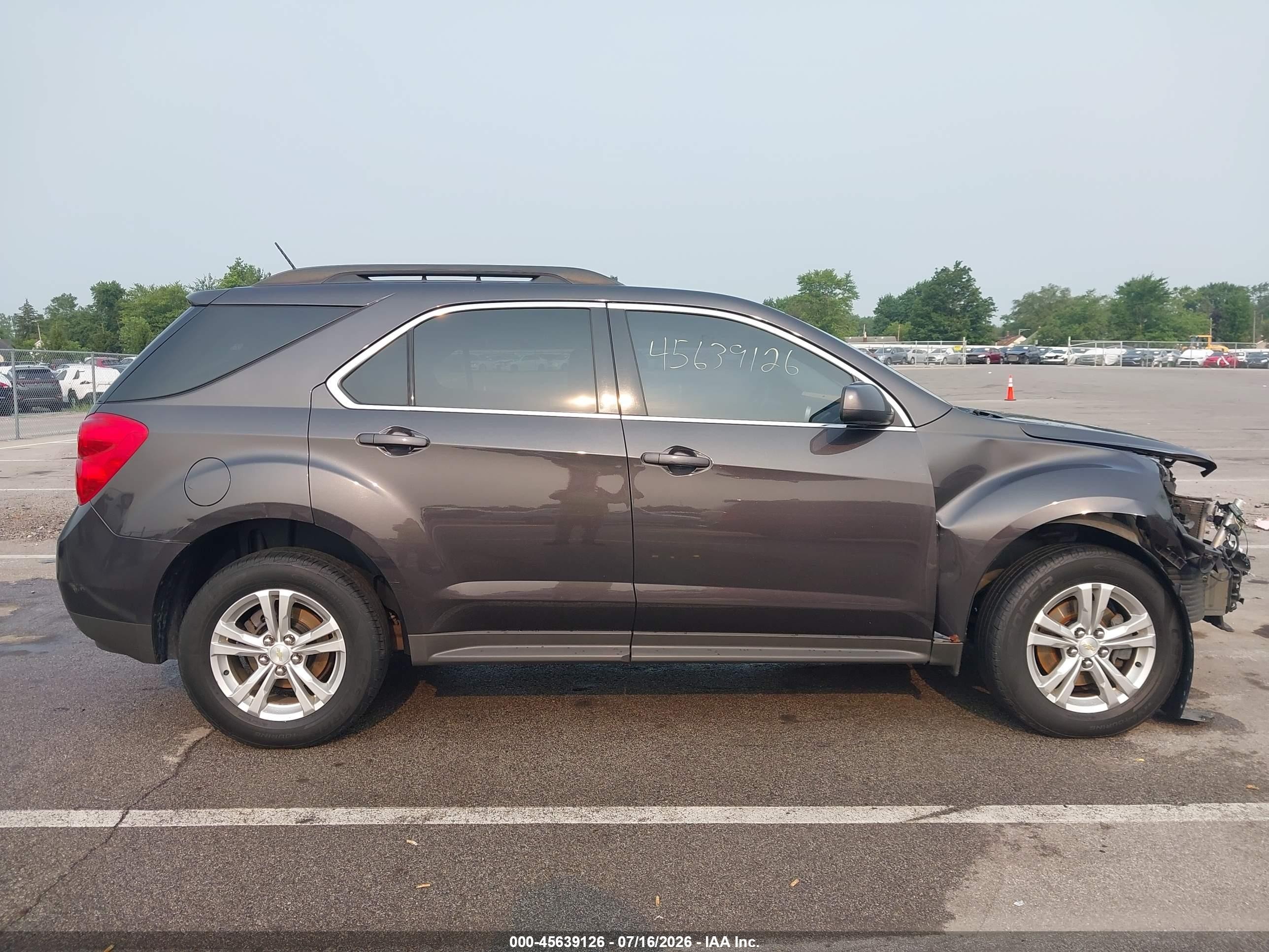 2015 Chevrolet Equinox Lt Серый vin: 1GNALBEK9FZ108579