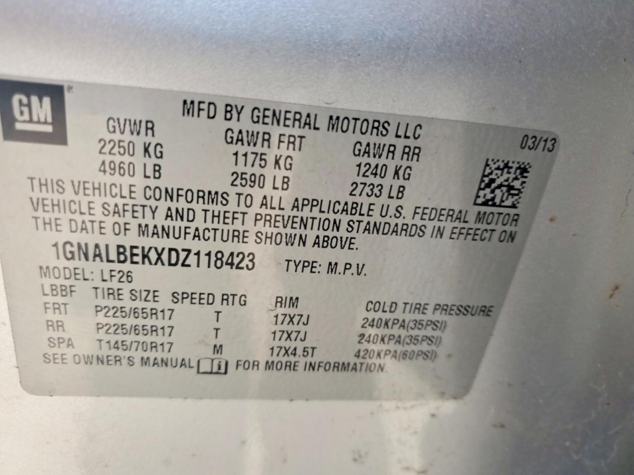 2013 Chevrolet Equinox Ls Silver vin: 1GNALBEKXDZ118423