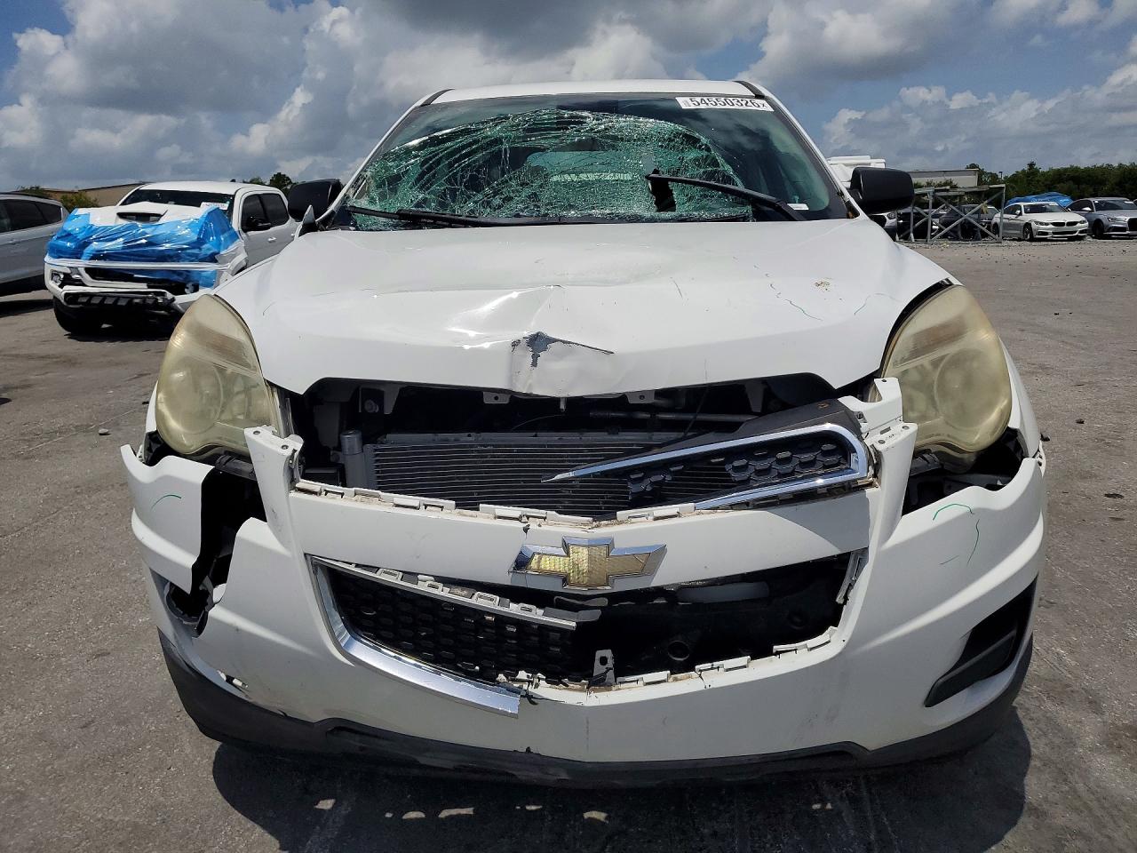 2013 Chevrolet Equinox Ls White vin: 1GNALBEKXDZ129115