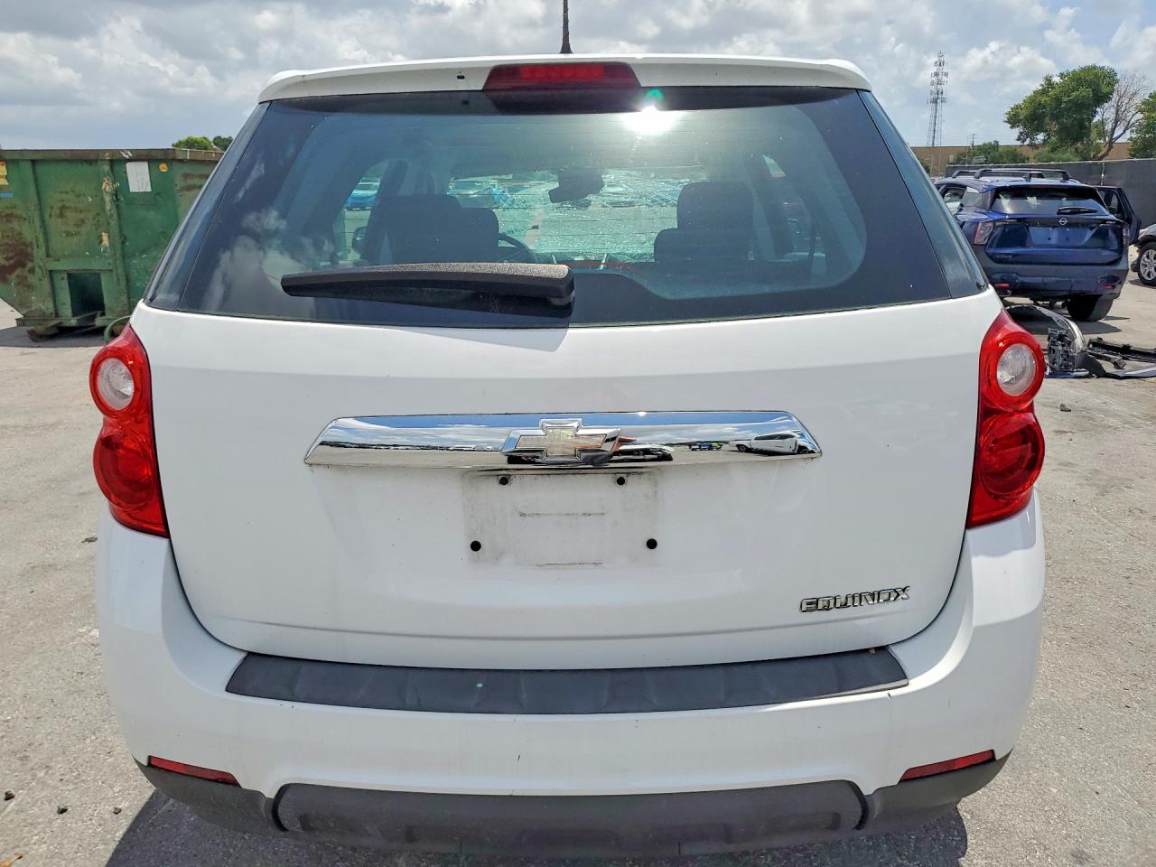 2013 Chevrolet Equinox Ls White vin: 1GNALBEKXDZ129115