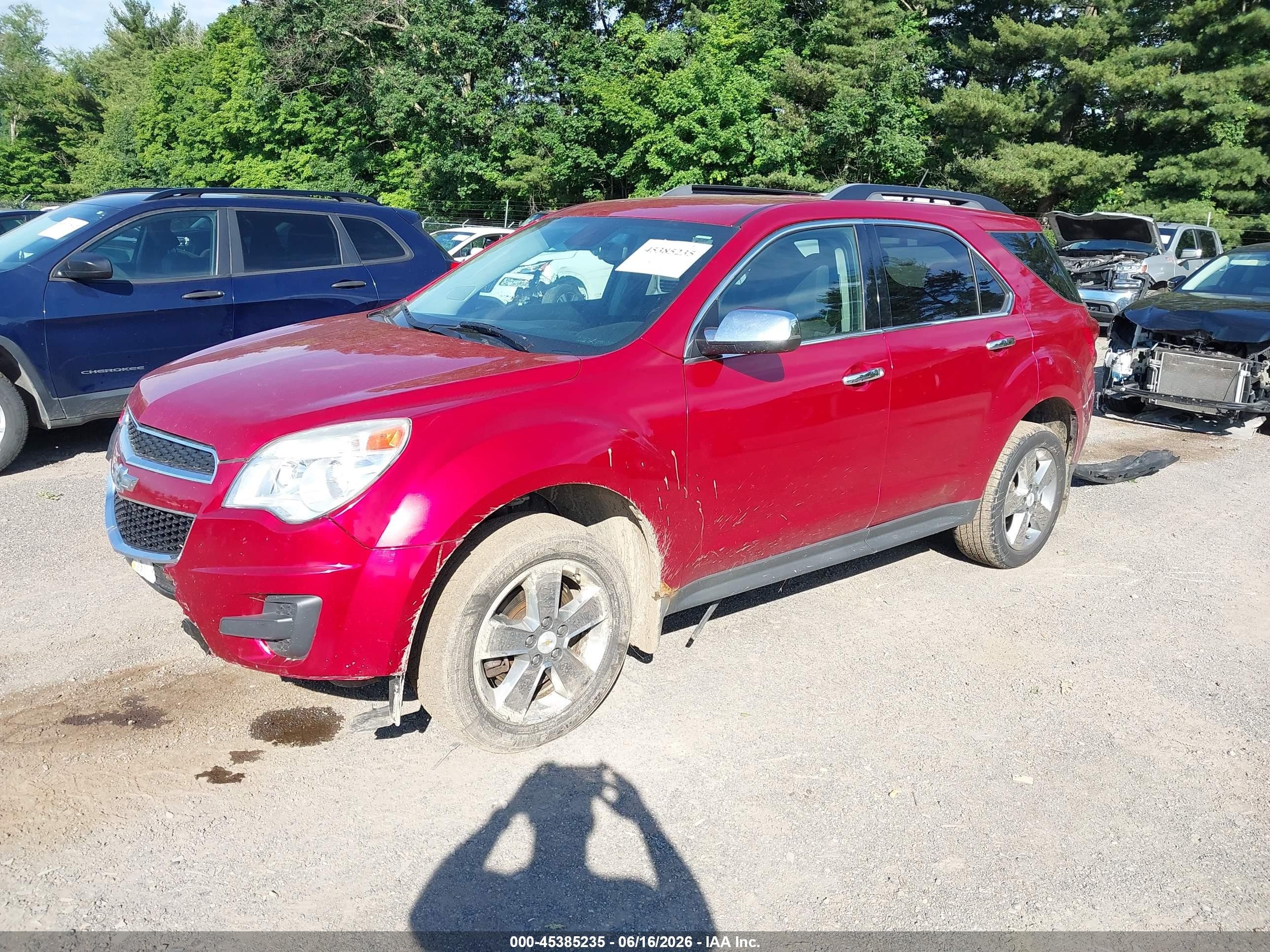 2014 Chevrolet Equinox Lt Red vin: 1GNALBEKXEZ123445