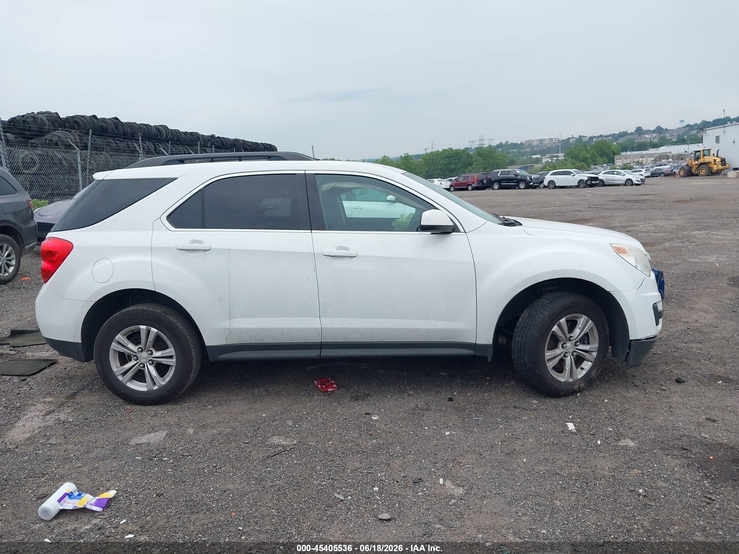 2014 Chevrolet Equinox Lt White vin: 1GNALBEKXEZ124627