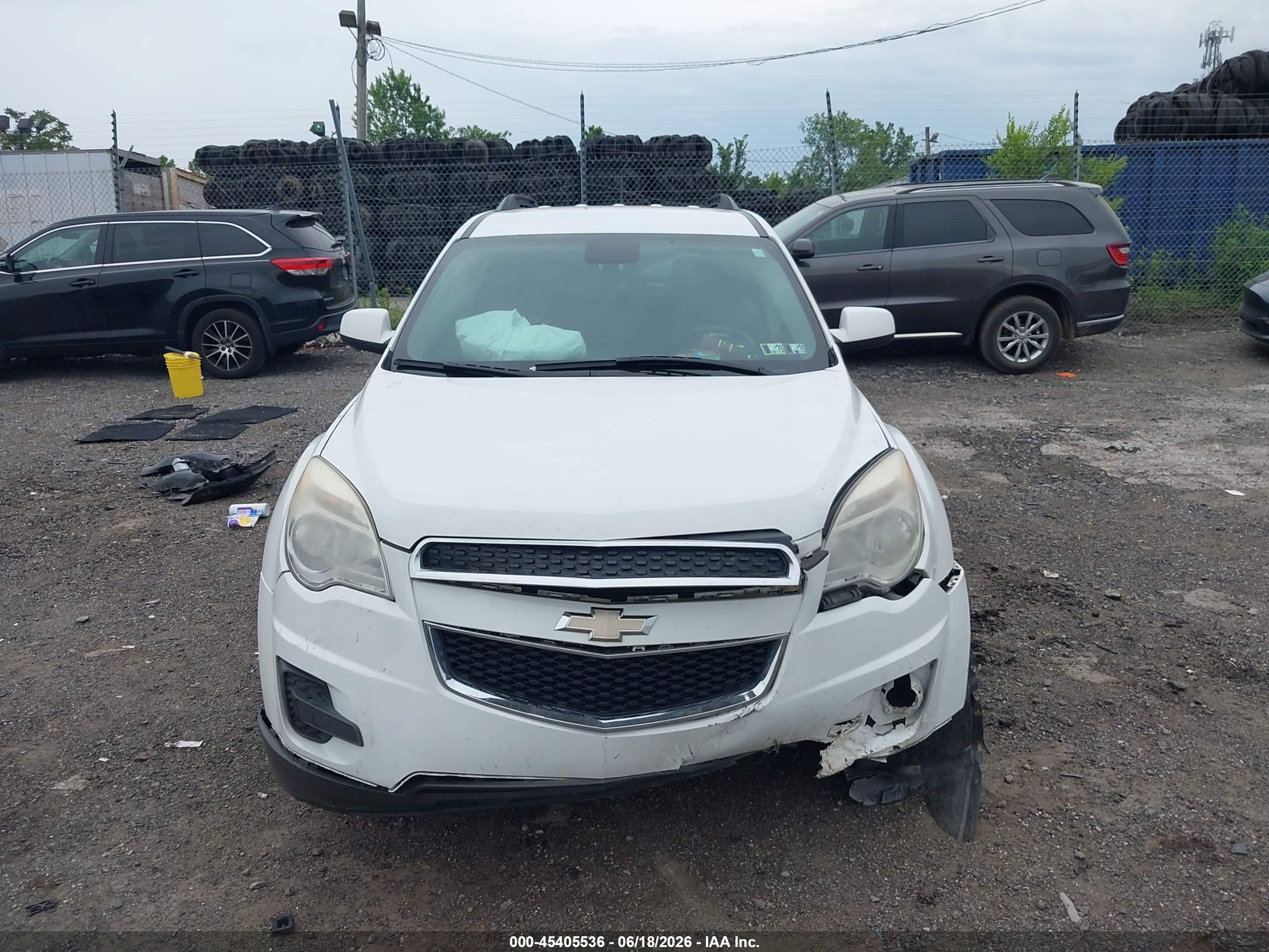 2014 Chevrolet Equinox Lt White vin: 1GNALBEKXEZ124627