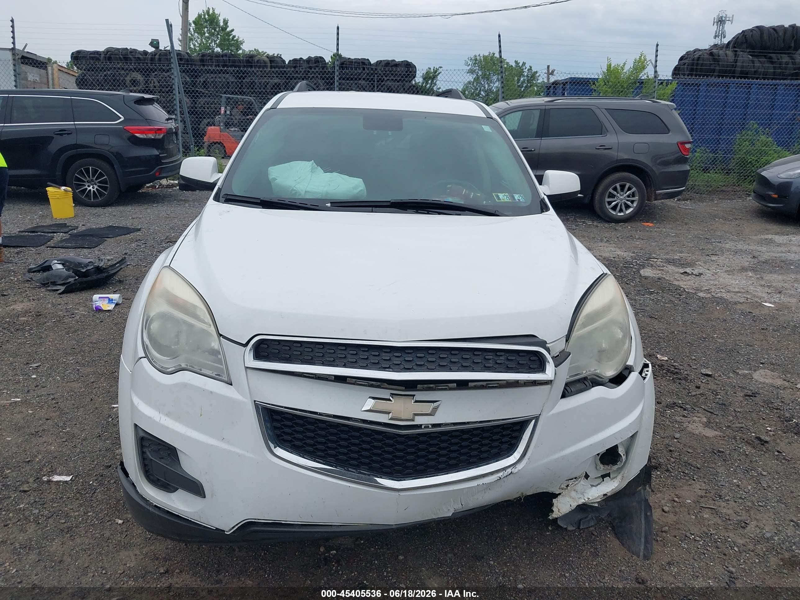 2014 Chevrolet Equinox Lt White vin: 1GNALBEKXEZ124627