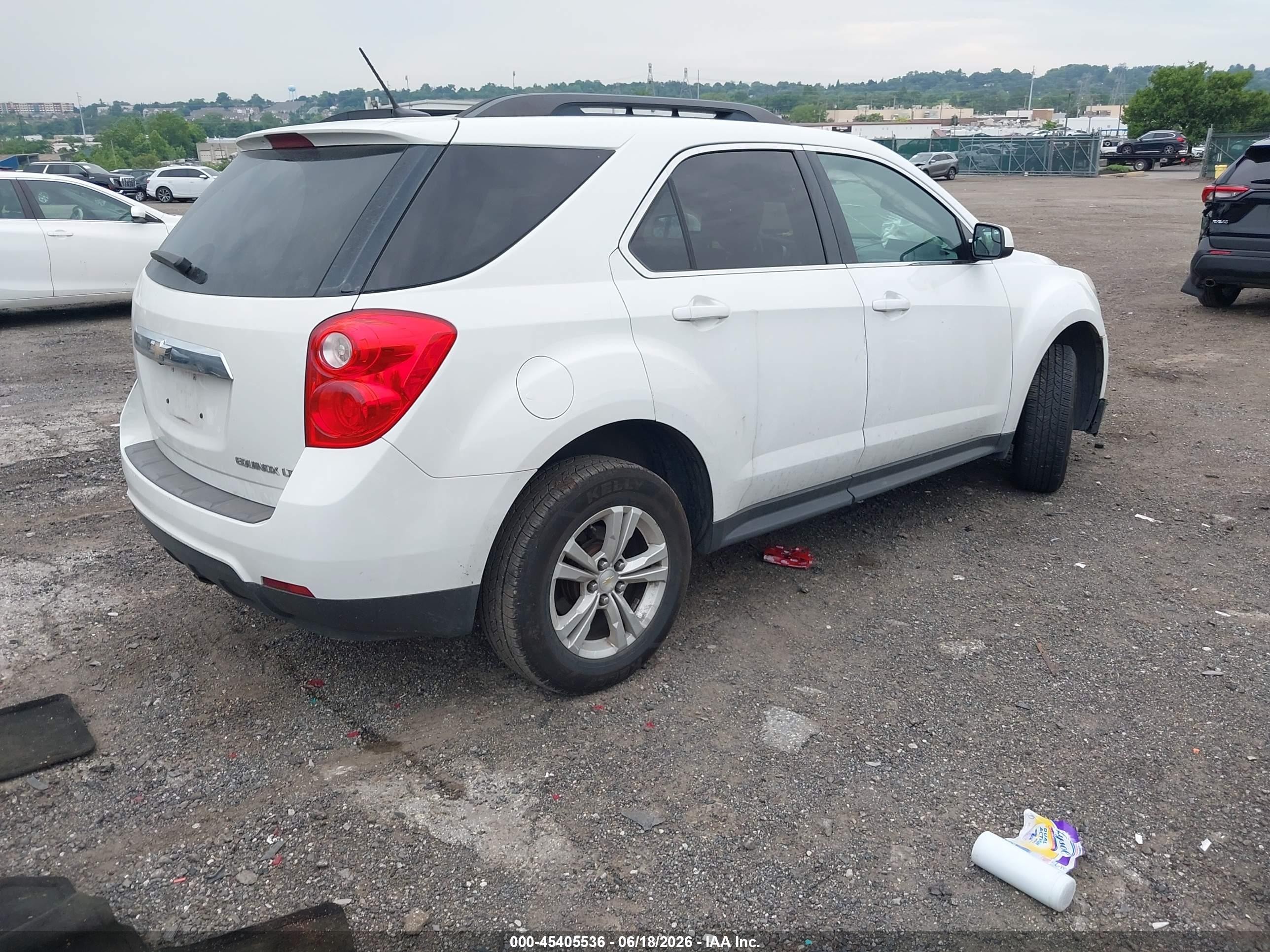 2014 Chevrolet Equinox Lt White vin: 1GNALBEKXEZ124627