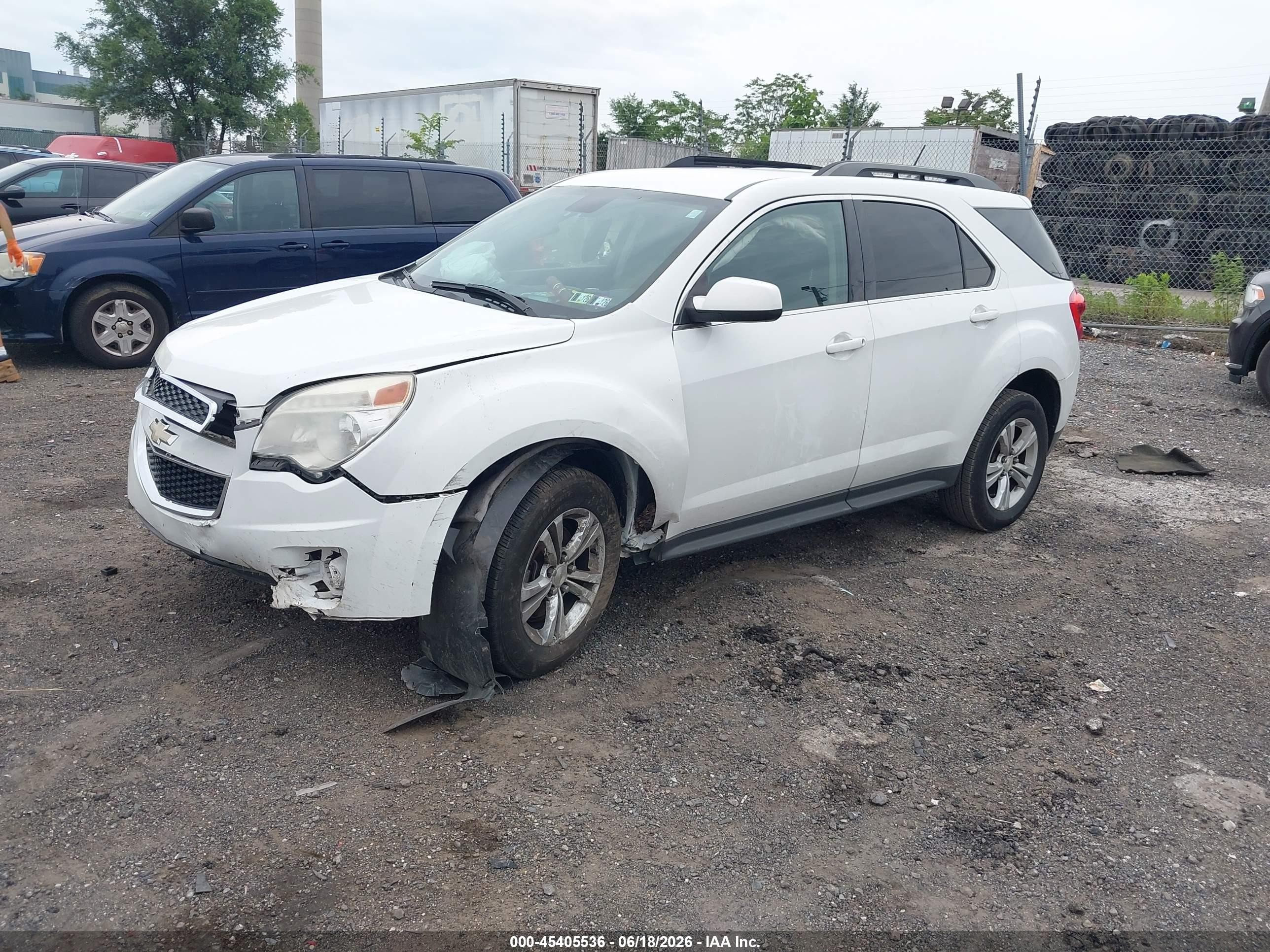 2014 Chevrolet Equinox Lt White vin: 1GNALBEKXEZ124627