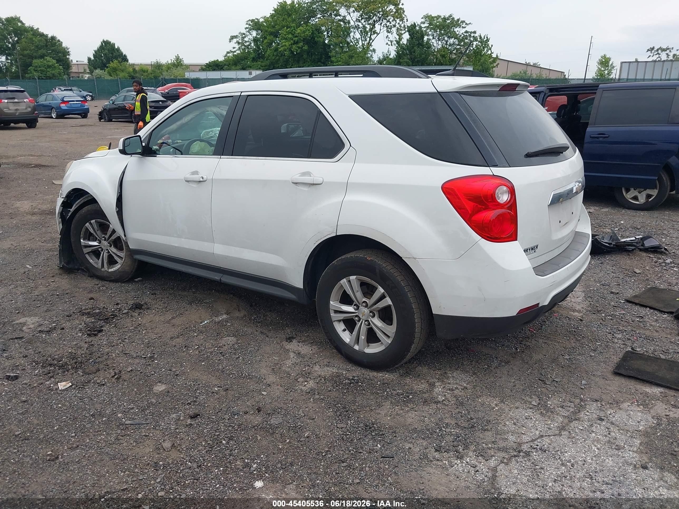 2014 Chevrolet Equinox Lt White vin: 1GNALBEKXEZ124627