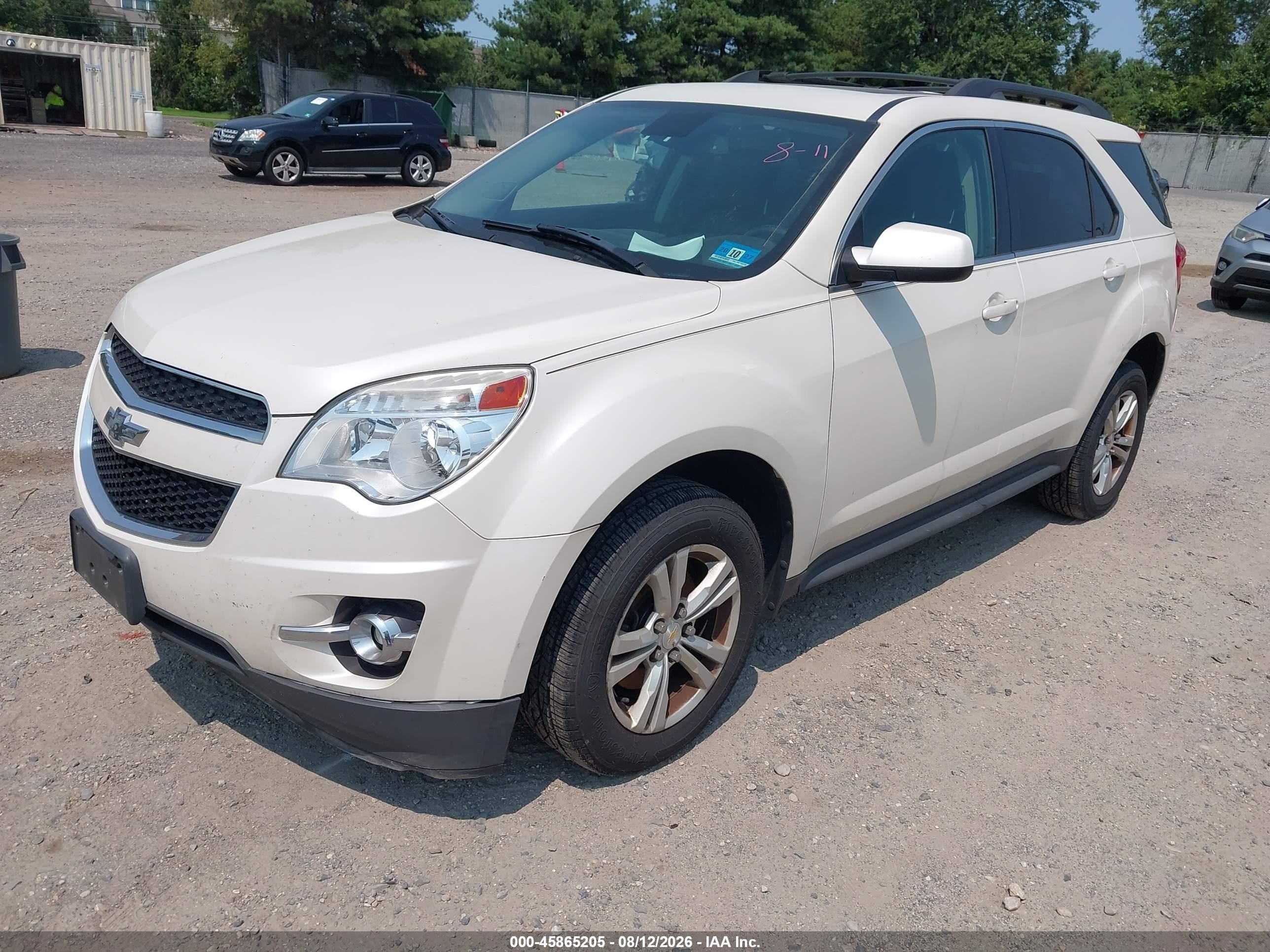2014 Chevrolet Equinox Lt White vin: 1GNALCEK0EZ115599