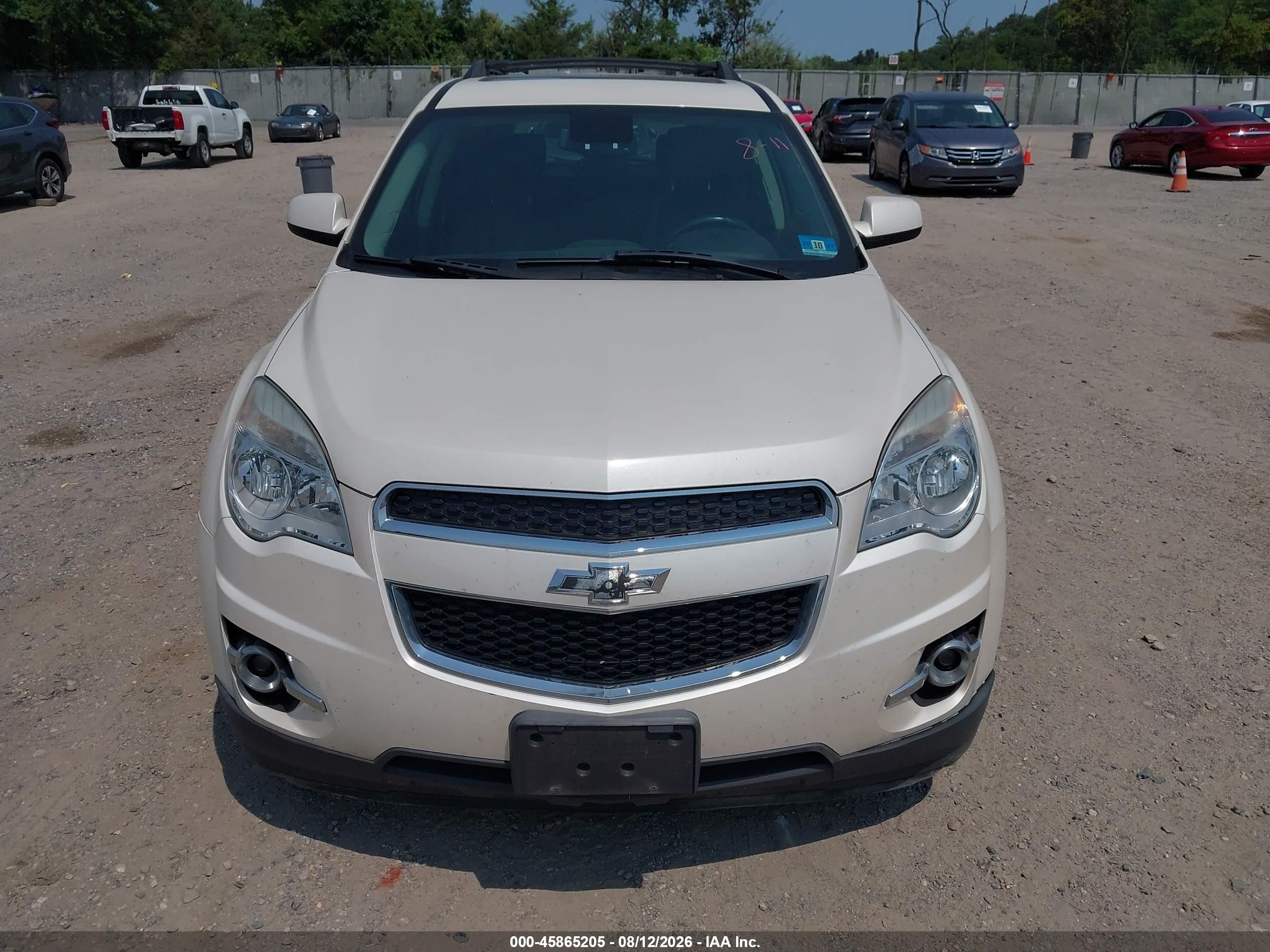 2014 Chevrolet Equinox Lt White vin: 1GNALCEK0EZ115599