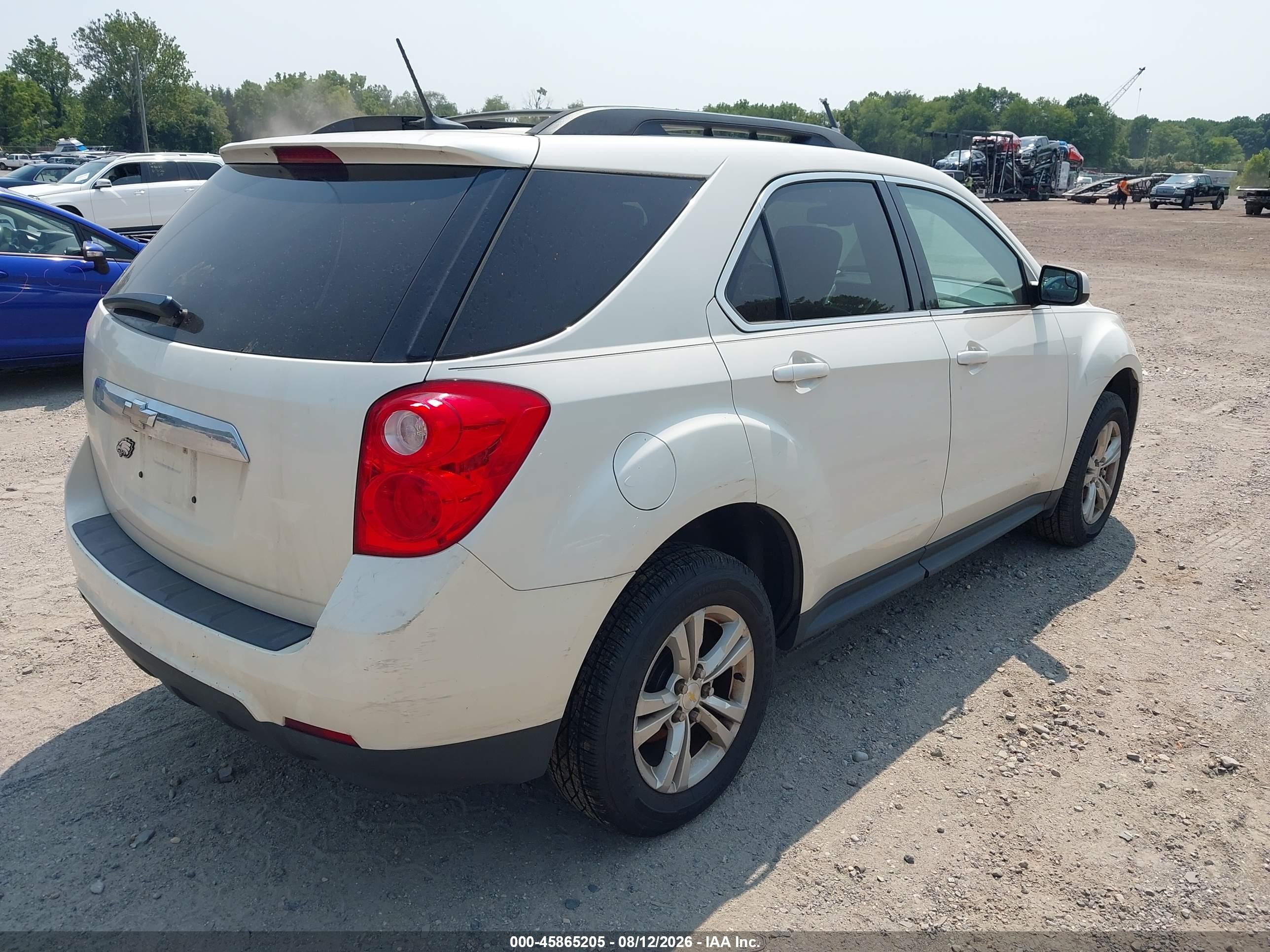 2014 Chevrolet Equinox Lt White vin: 1GNALCEK0EZ115599