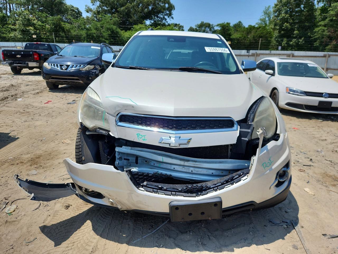 2014 Chevrolet Equinox Lt White vin: 1GNALCEK1EZ112808