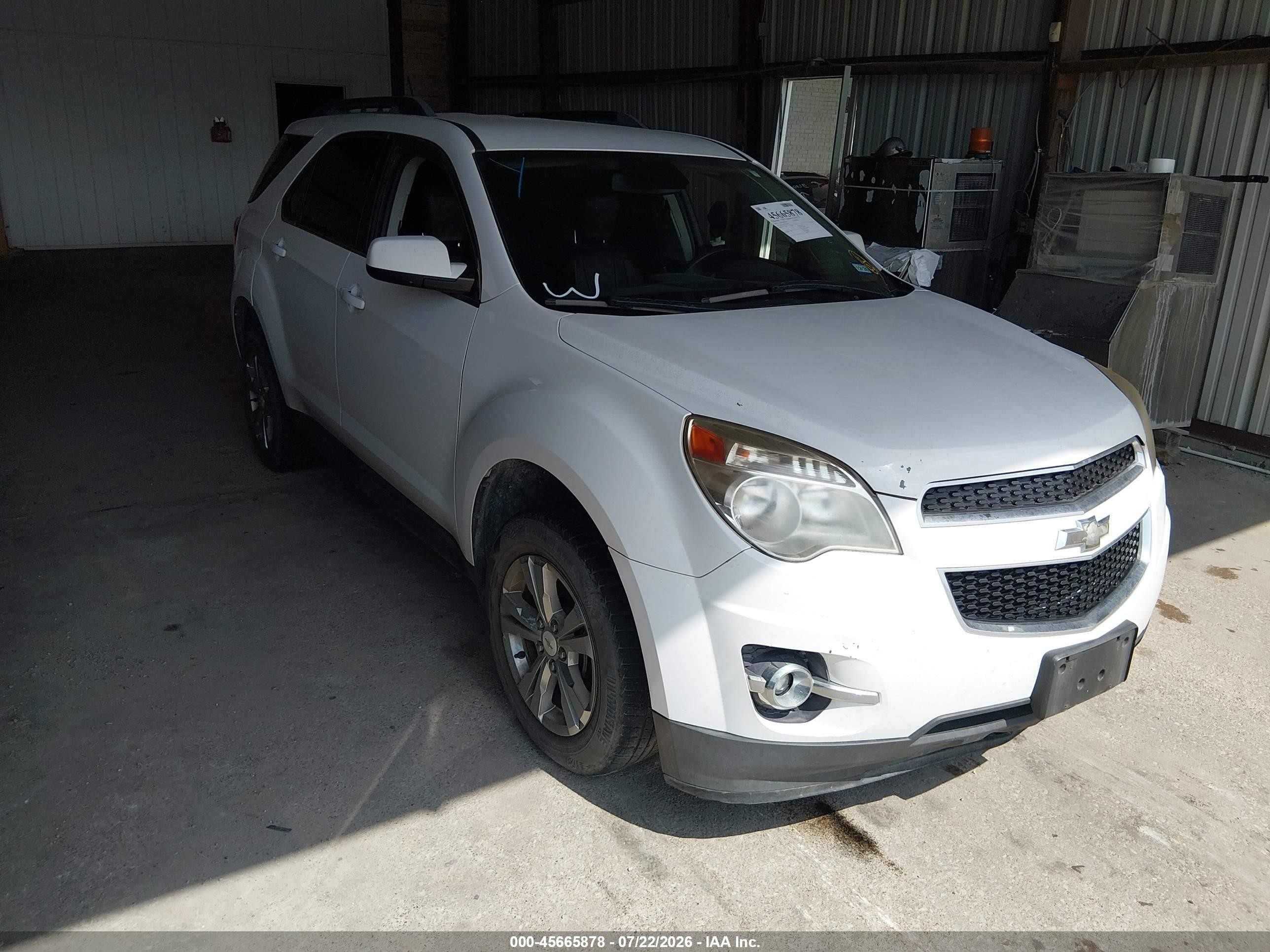 2014 Chevrolet Equinox Lt White vin: 1GNALCEK2EZ123042
