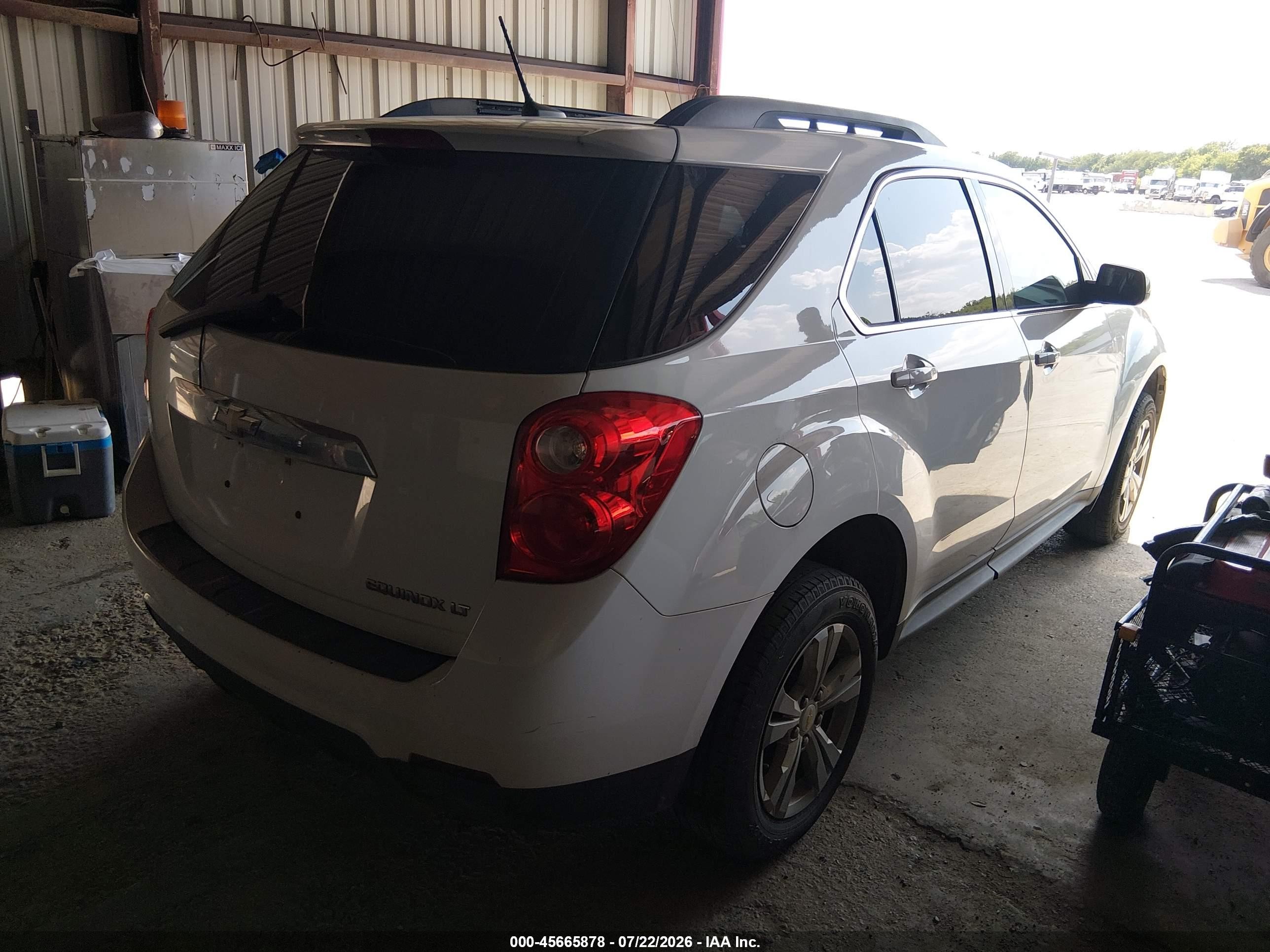 2014 Chevrolet Equinox Lt White vin: 1GNALCEK2EZ123042