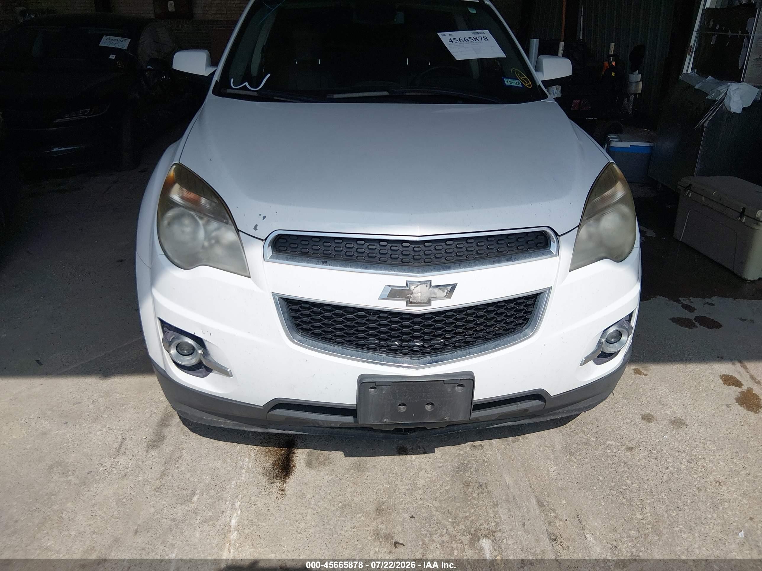 2014 Chevrolet Equinox Lt White vin: 1GNALCEK2EZ123042