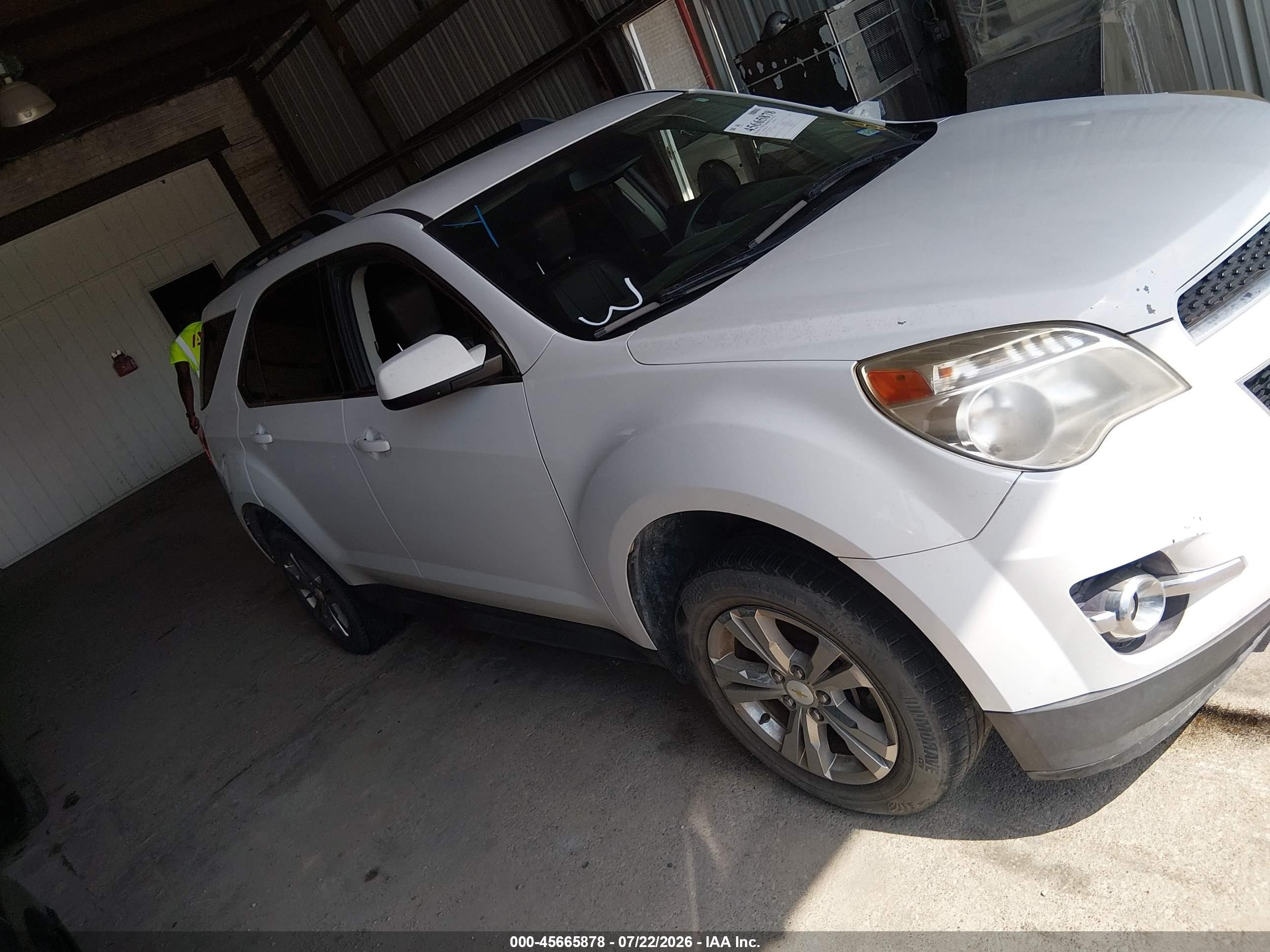 2014 Chevrolet Equinox Lt White vin: 1GNALCEK2EZ123042