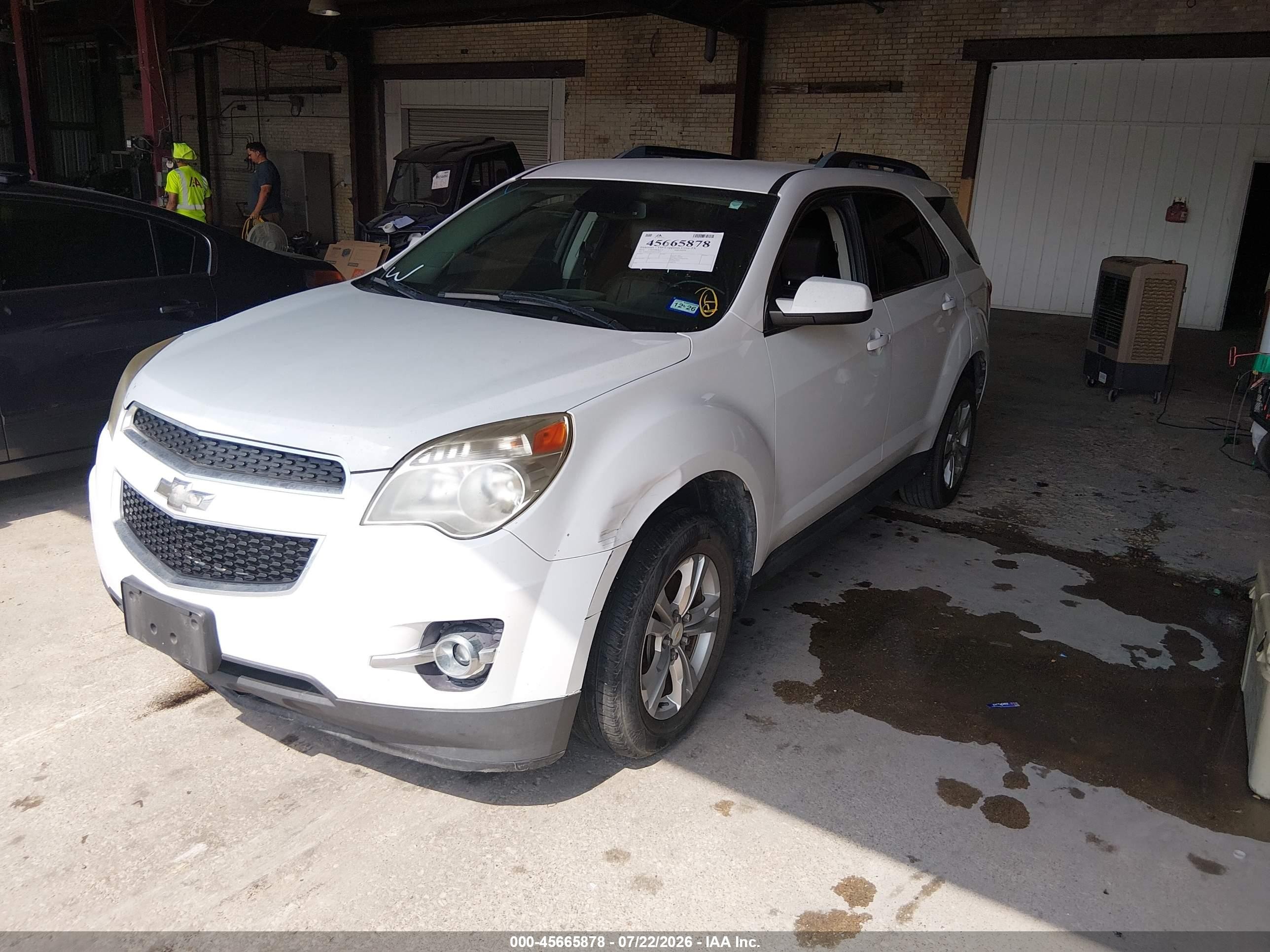 2014 Chevrolet Equinox Lt White vin: 1GNALCEK2EZ123042