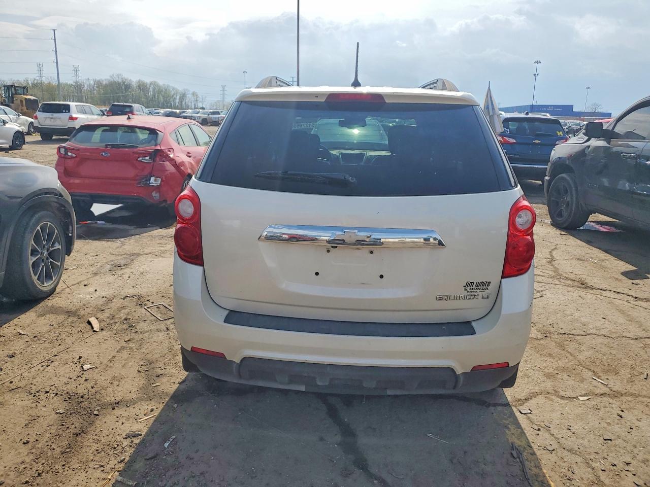 2014 Chevrolet Equinox Lt White vin: 1GNALCEK7EZ104809