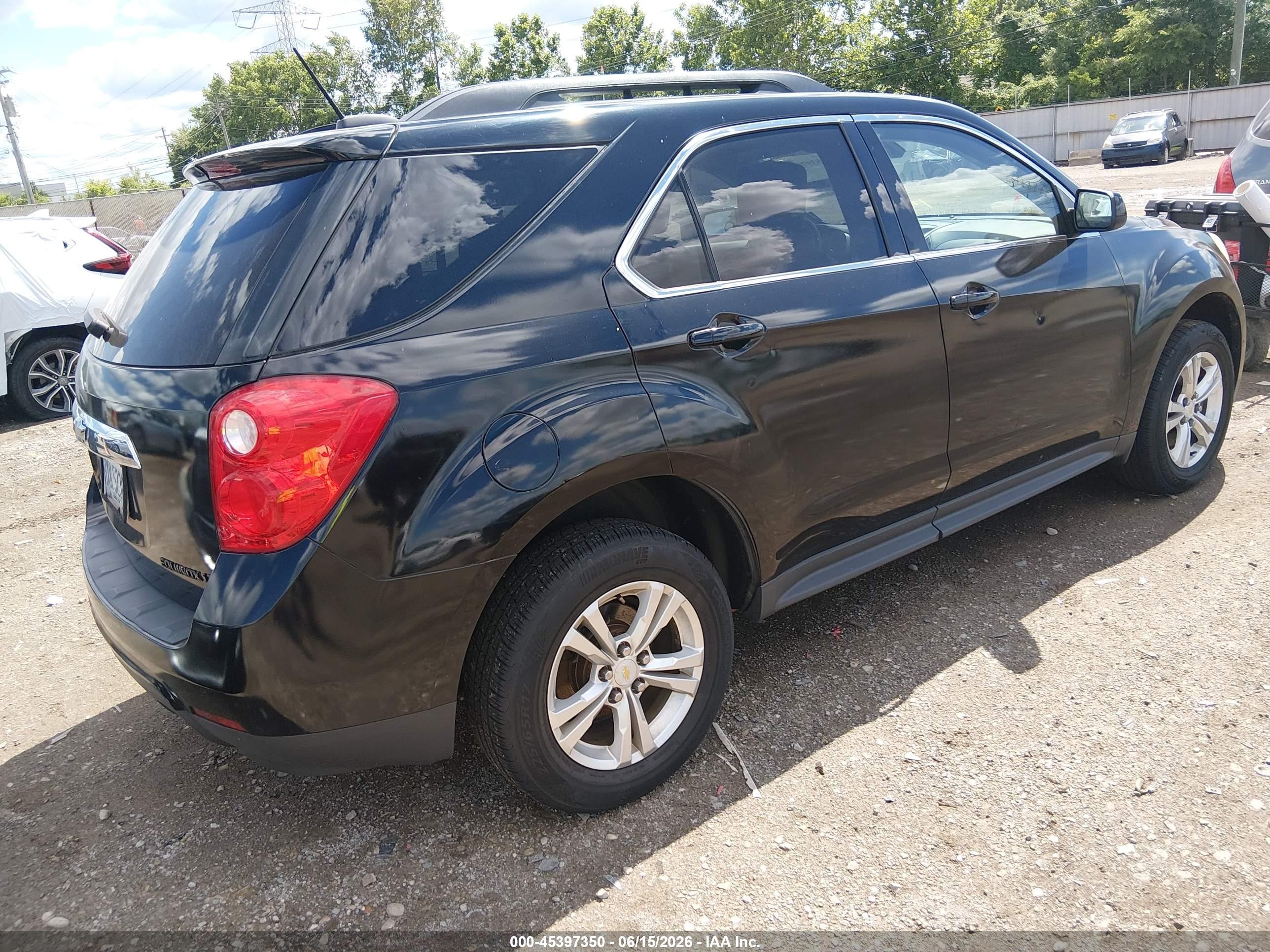 2015 Chevrolet Equinox Lt Black vin: 1GNALCEK8FZ118803