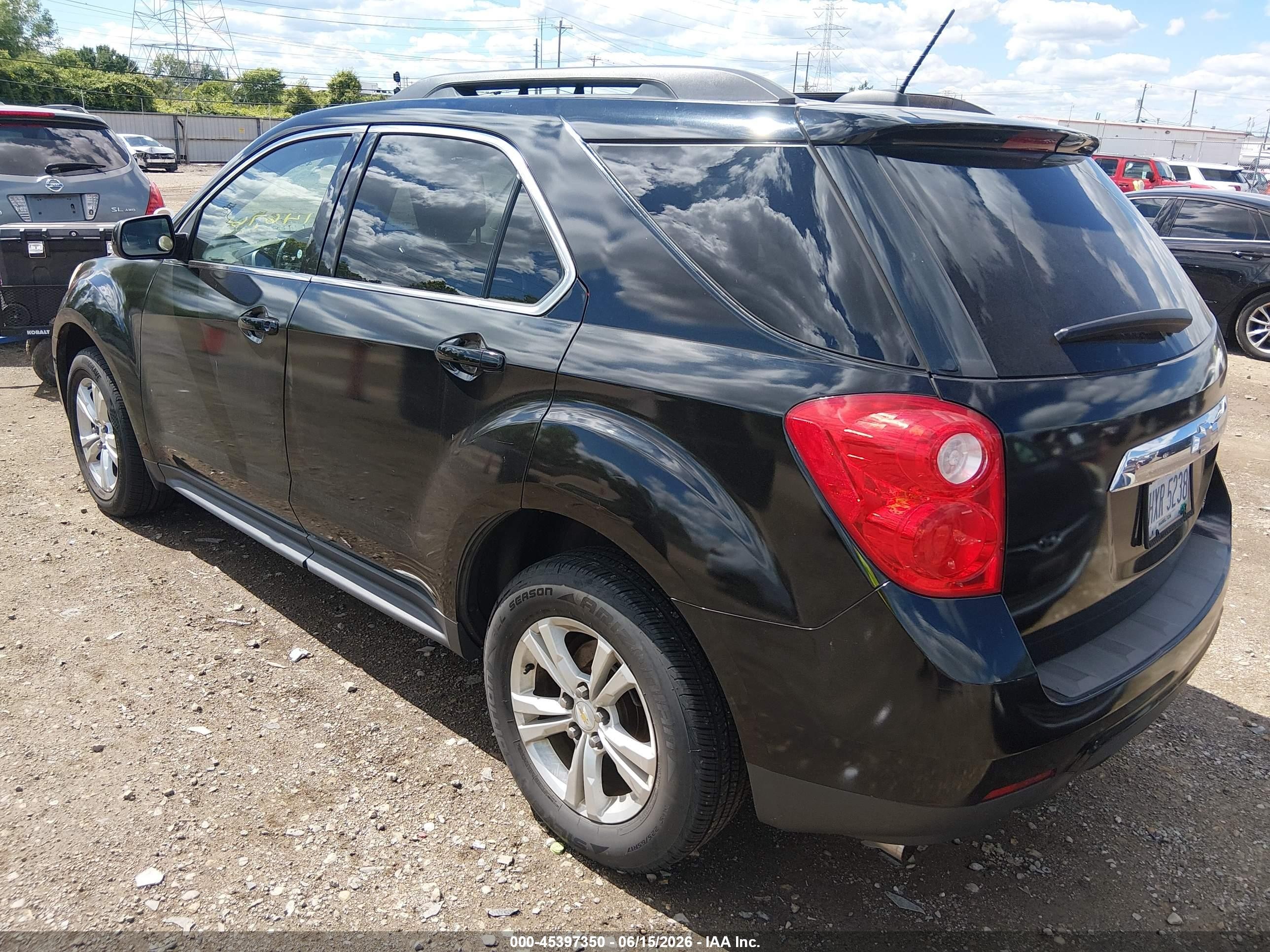 2015 Chevrolet Equinox Lt Black vin: 1GNALCEK8FZ118803